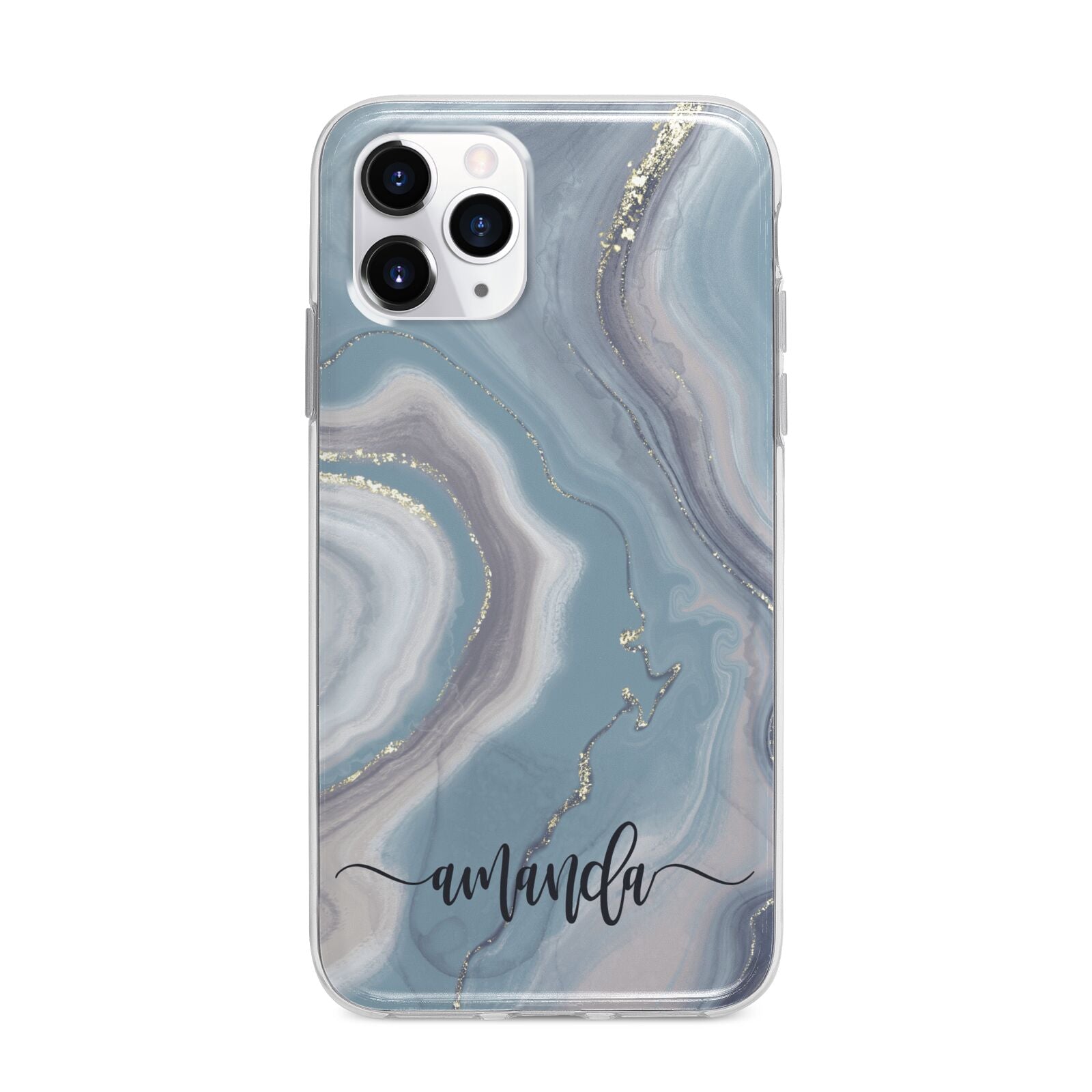 Custom Agate Apple iPhone 11 Pro Max in Silver with Bumper Case