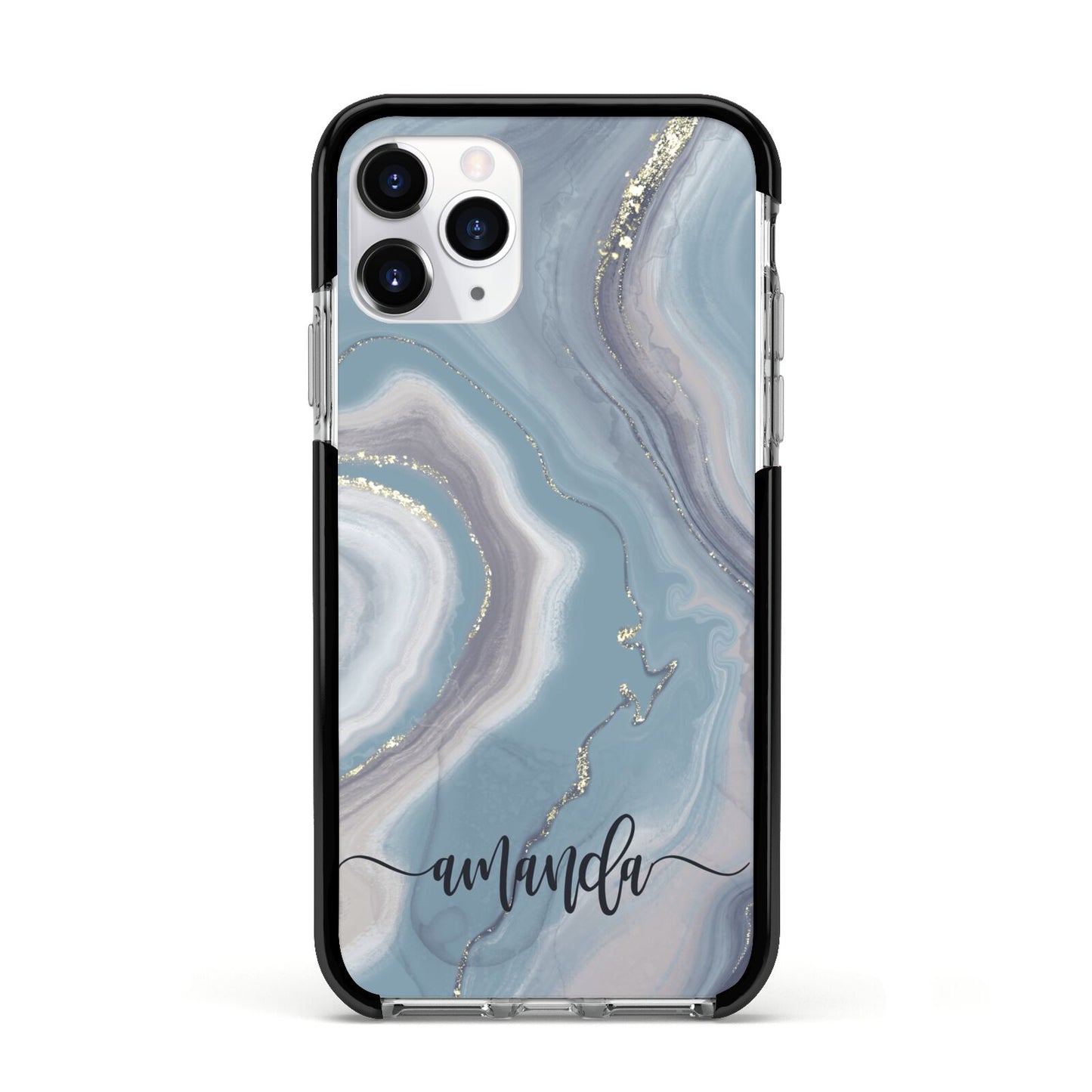 Custom Agate Apple iPhone 11 Pro in Silver with Black Impact Case