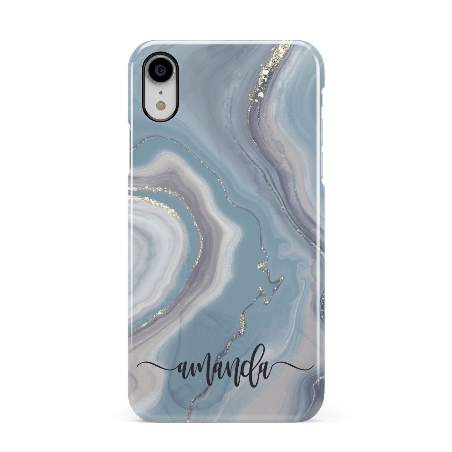 Custom Agate Apple iPhone XR White 3D Snap Case