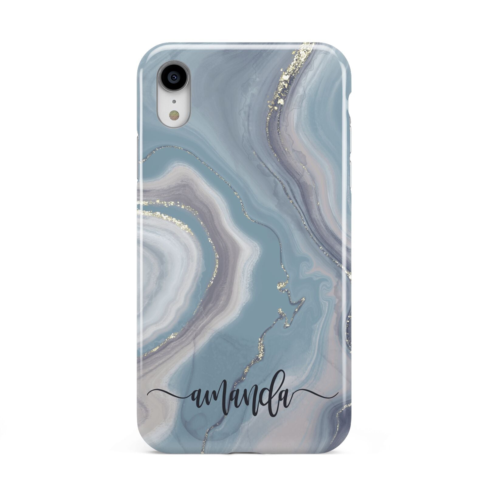 Custom Agate Apple iPhone XR White 3D Tough Case