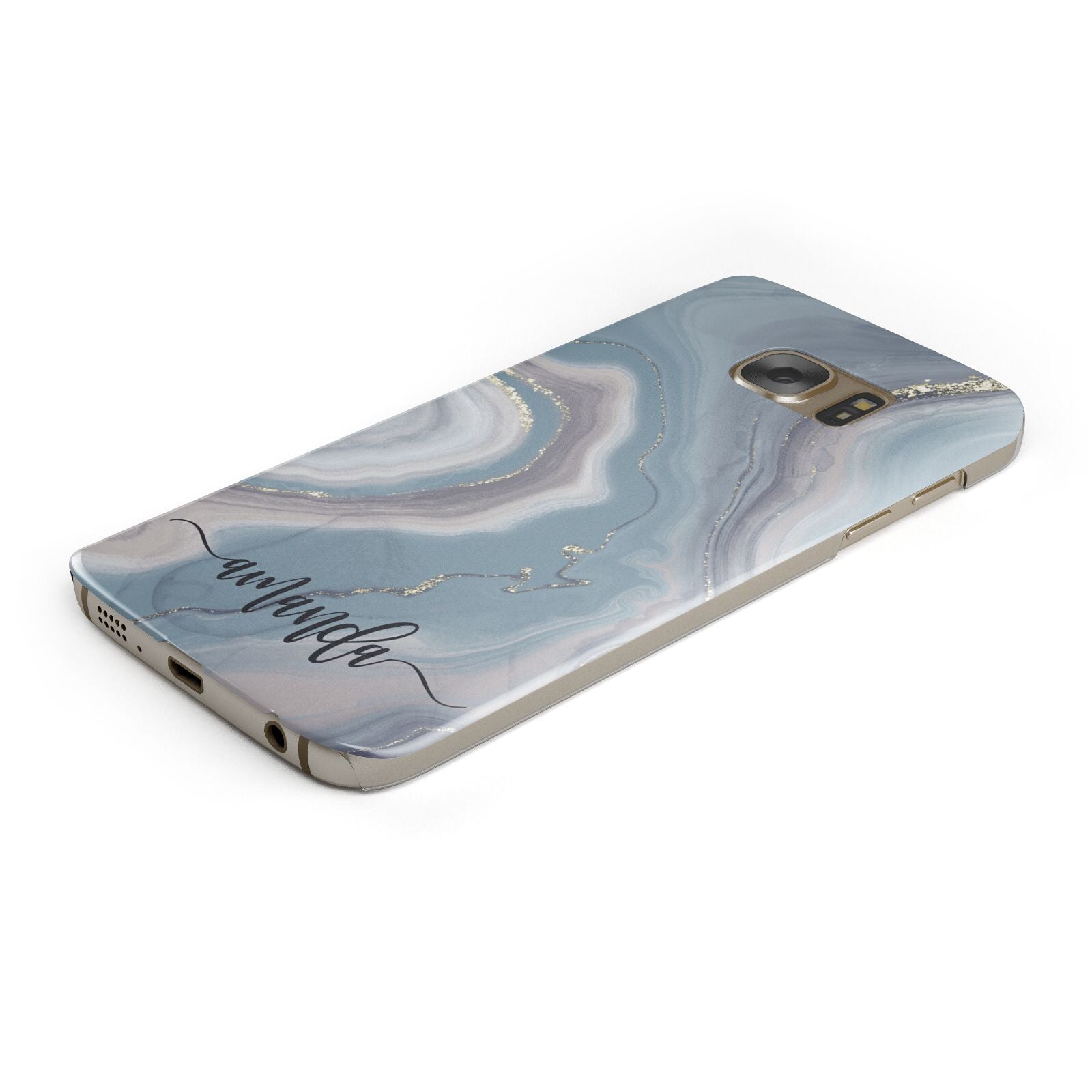 Custom Agate Protective Samsung Galaxy Case Angled Image