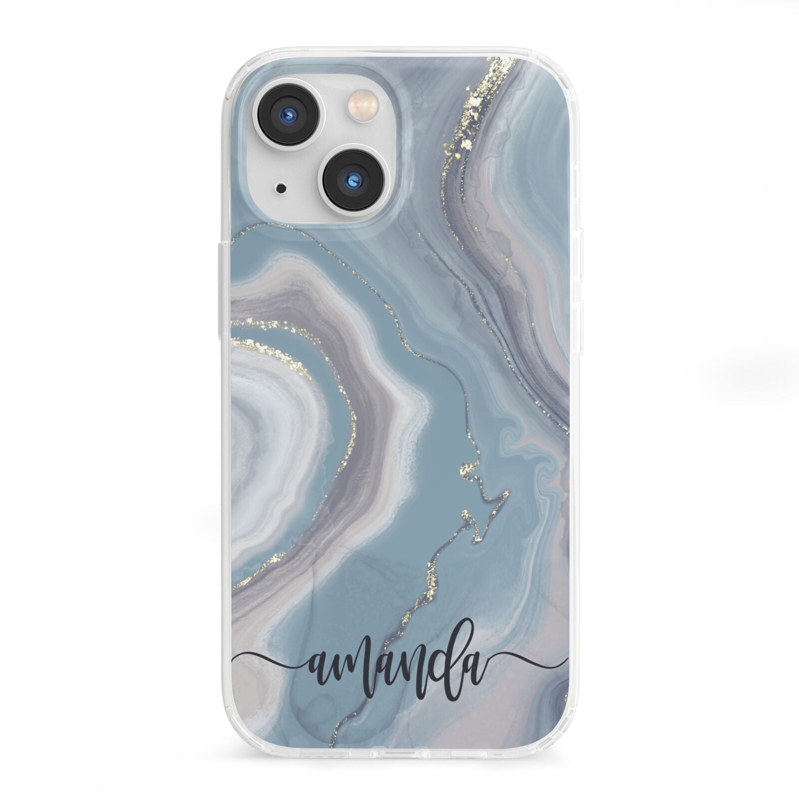 Custom Agate iPhone 13 Mini Clear Bumper Case