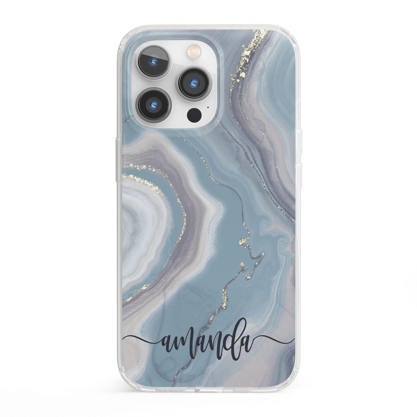 Custom Agate iPhone 13 Pro Clear Bumper Case