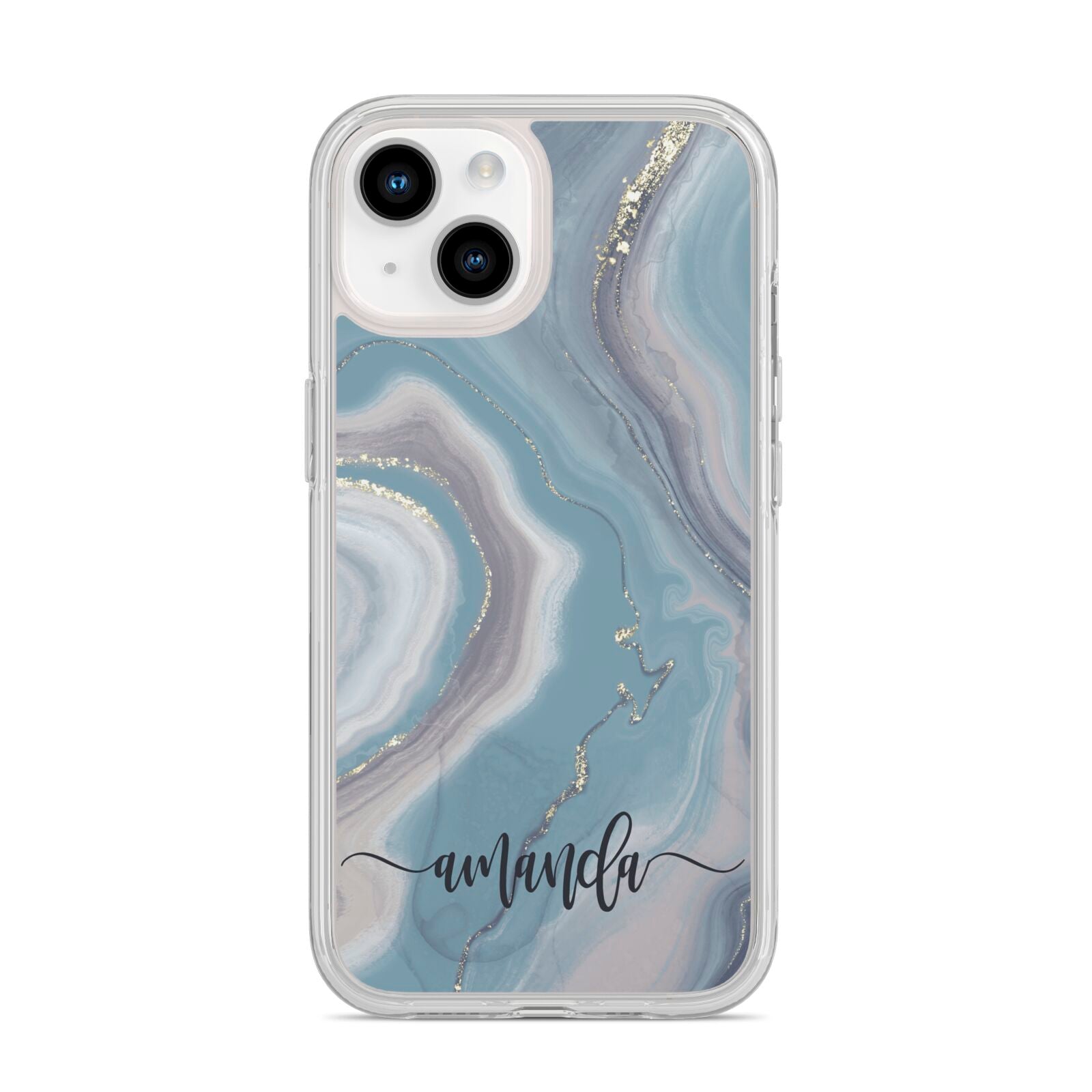 Custom Agate iPhone 14 Clear Tough Case Starlight