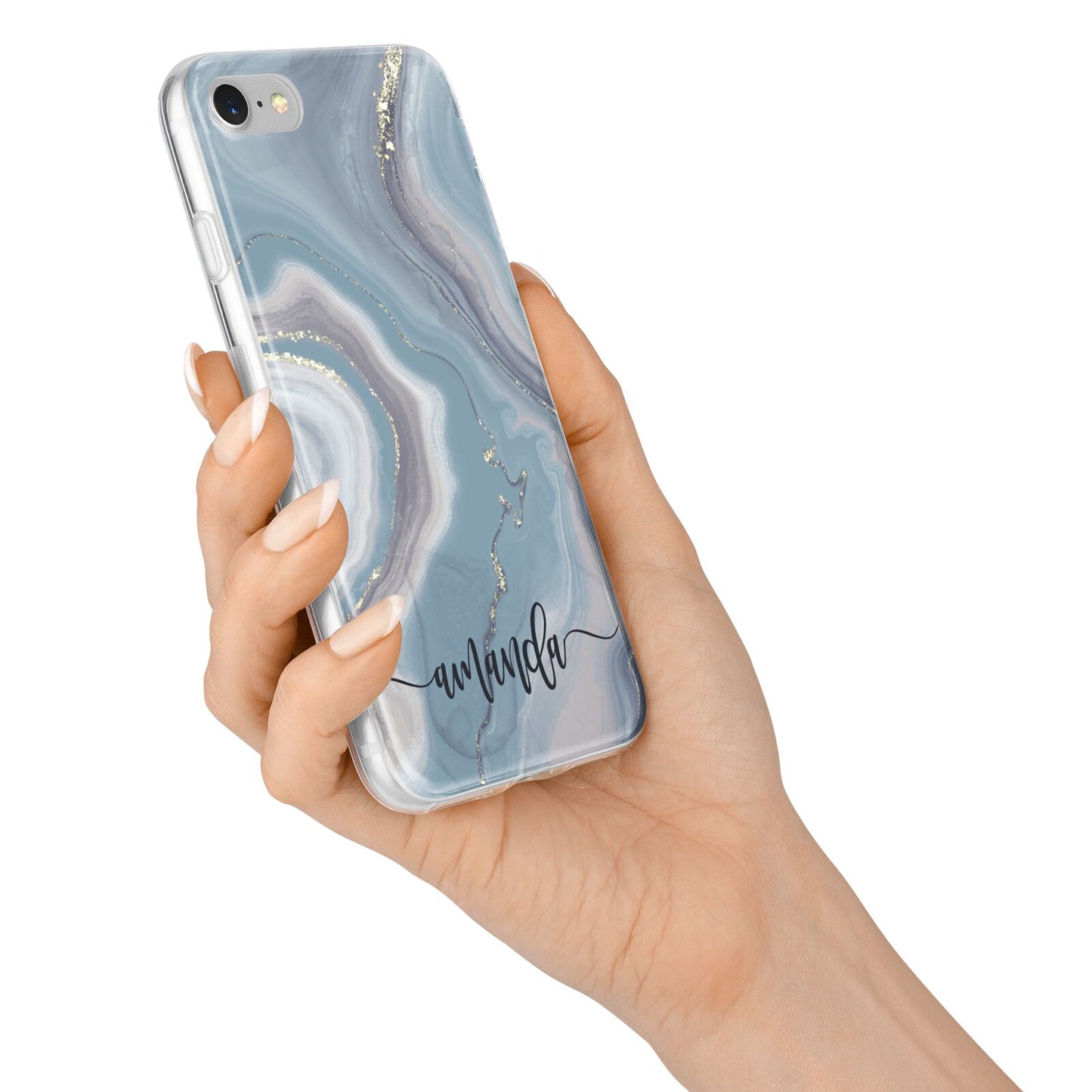 Custom Agate iPhone 7 Bumper Case on Silver iPhone Alternative Image