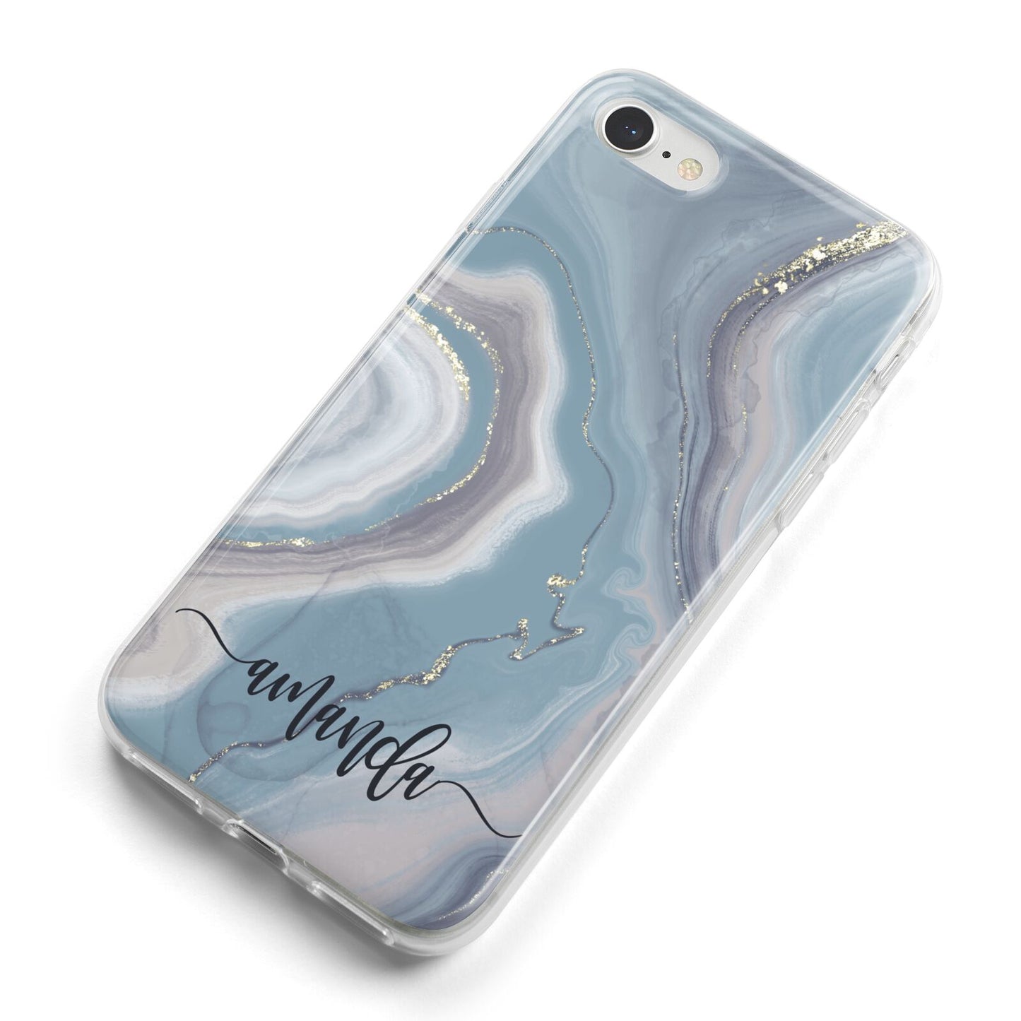 Custom Agate iPhone 8 Bumper Case on Silver iPhone Alternative Image