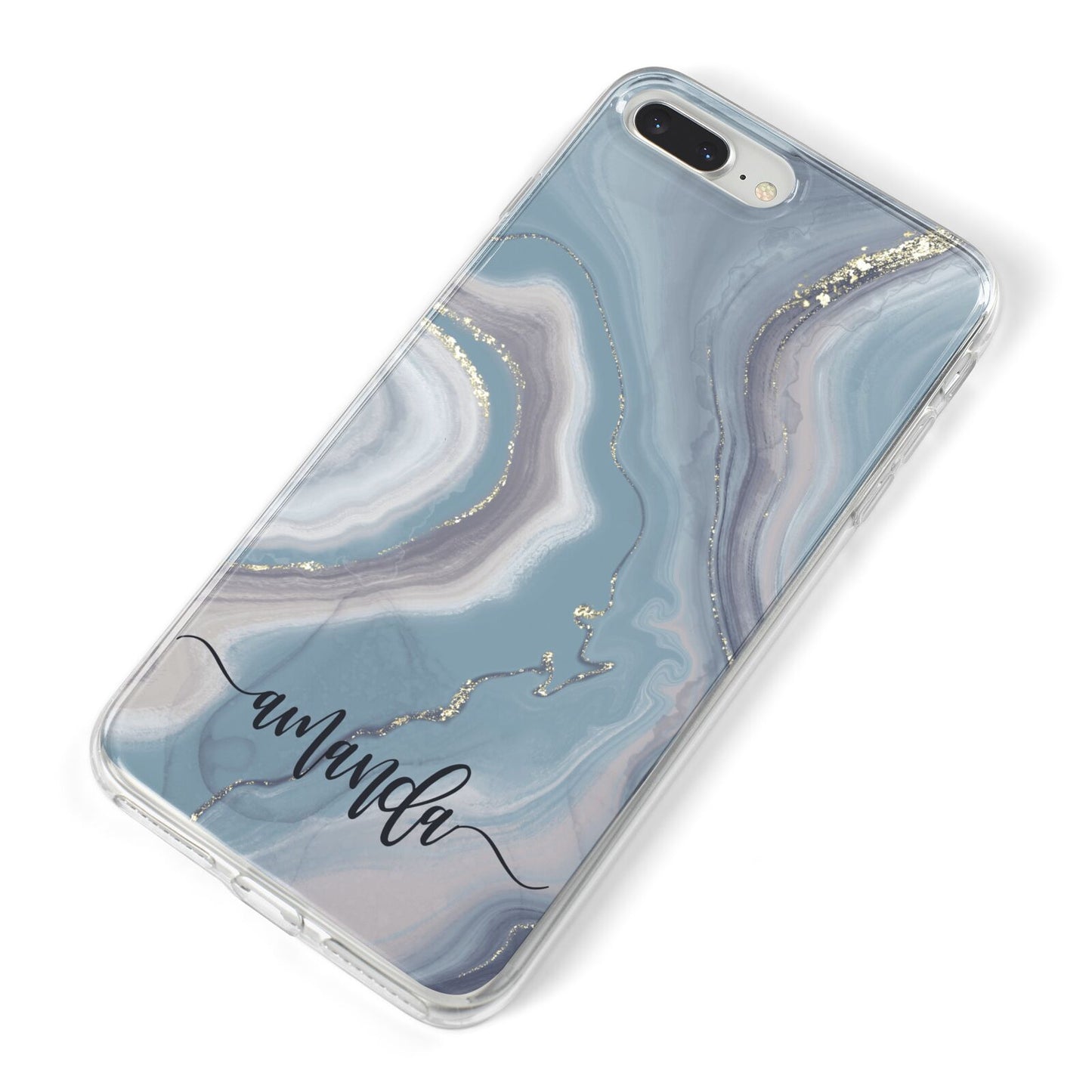 Custom Agate iPhone 8 Plus Bumper Case on Silver iPhone Alternative Image