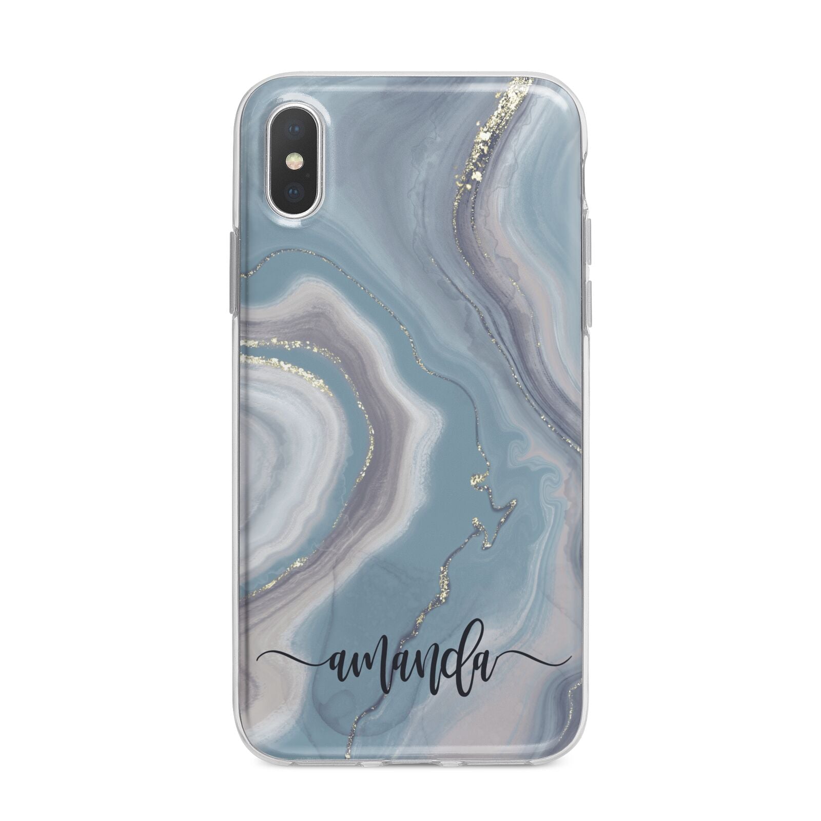 Custom Agate iPhone X Bumper Case on Silver iPhone Alternative Image 1