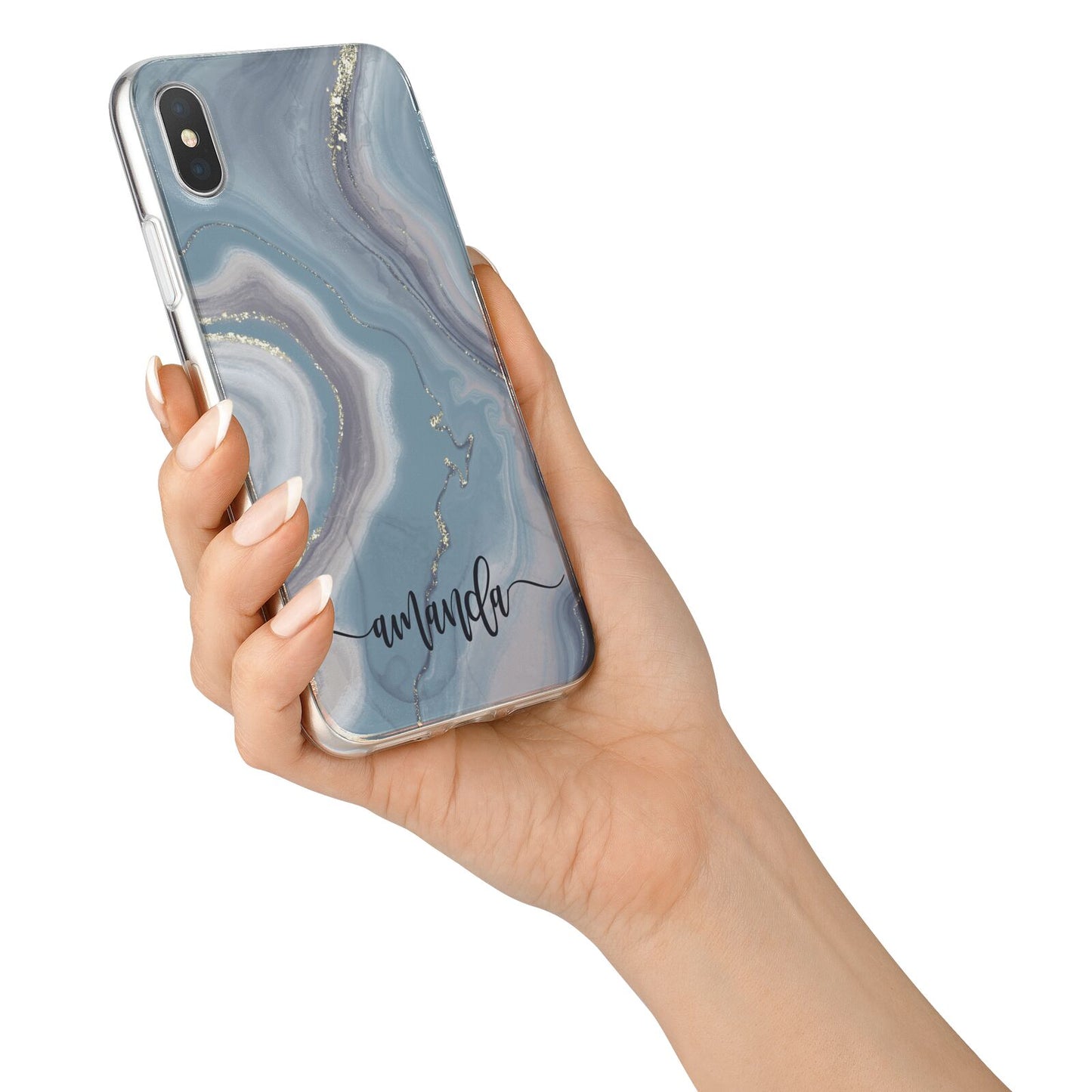 Custom Agate iPhone X Bumper Case on Silver iPhone Alternative Image 2