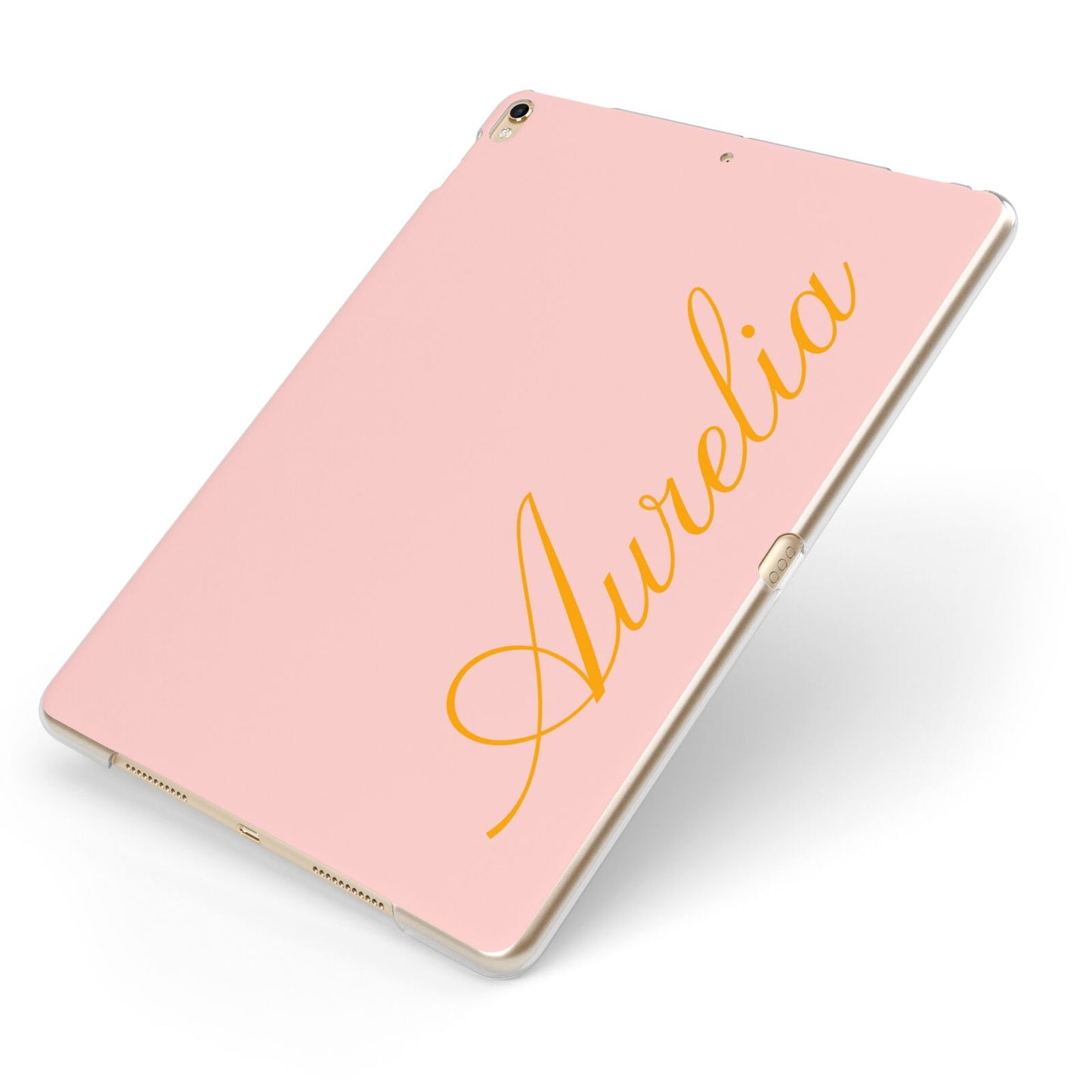 Custom Apple iPad Case on Gold iPad Side View