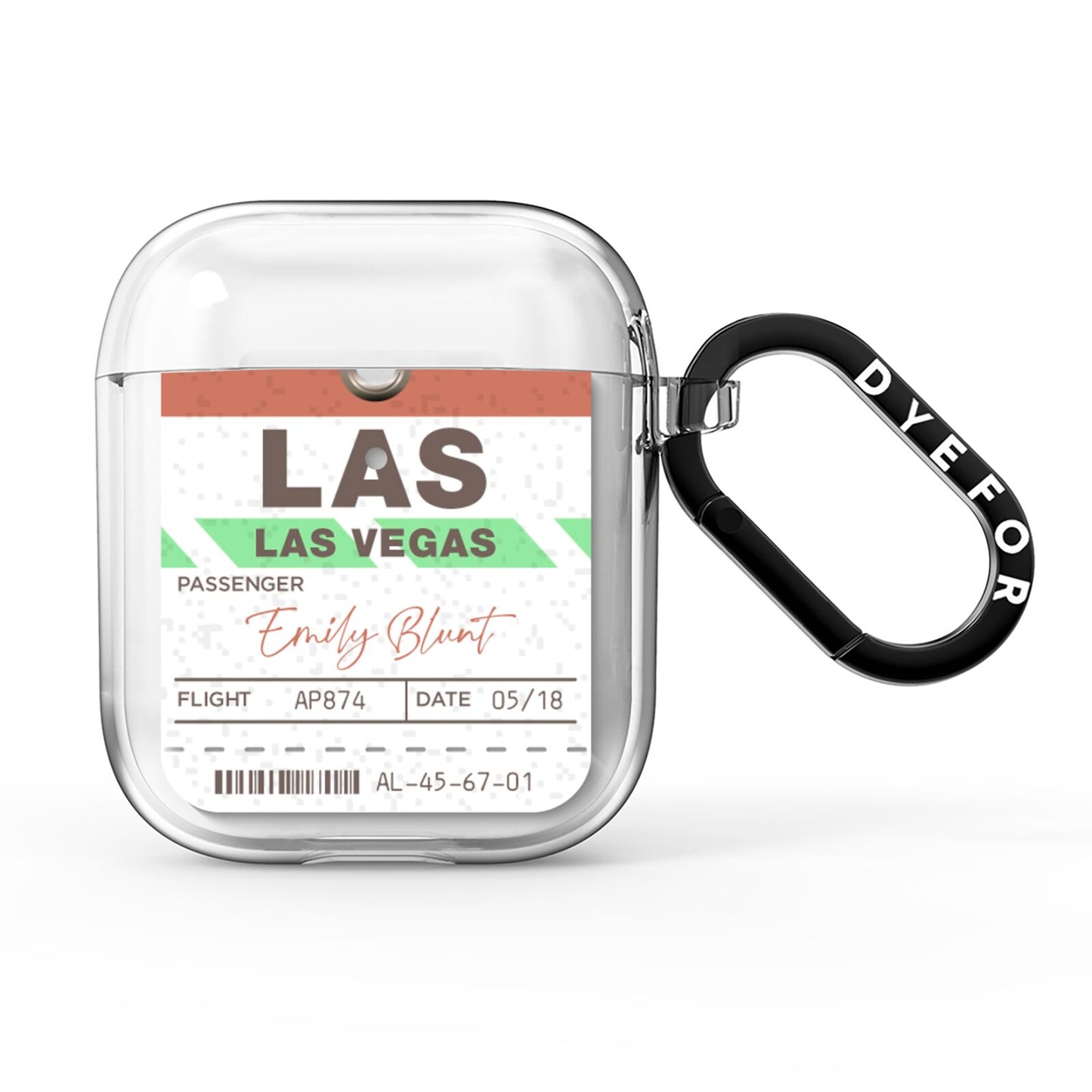 Custom Baggage Tag AirPods Clear Case