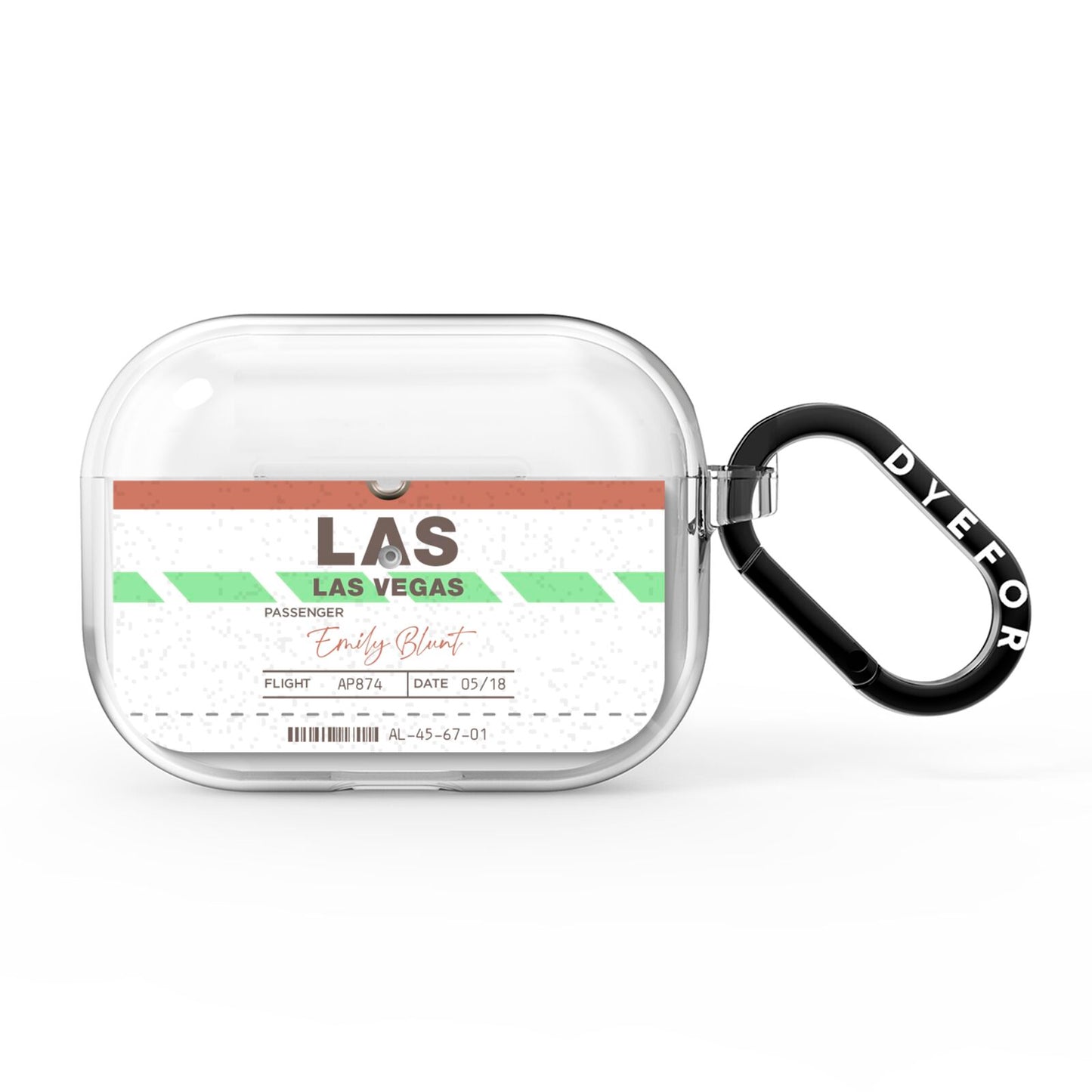 Custom Baggage Tag AirPods Pro Clear Case