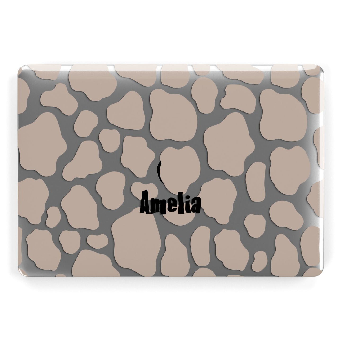 Custom Beige Cow Print Apple MacBook Case