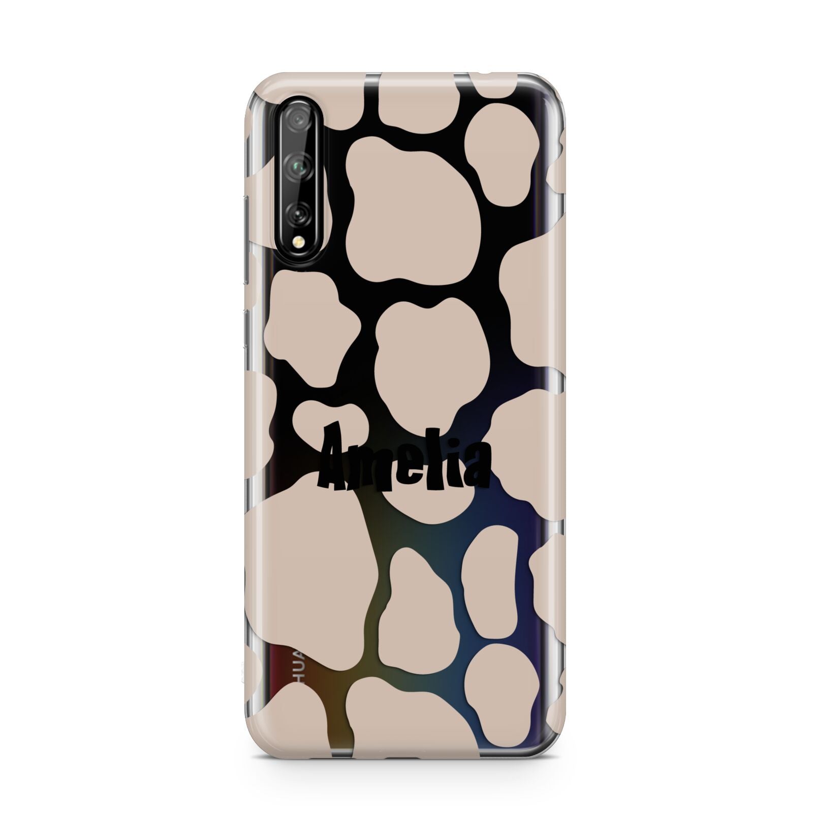 Custom Beige Cow Print Huawei Enjoy 10s Phone Case