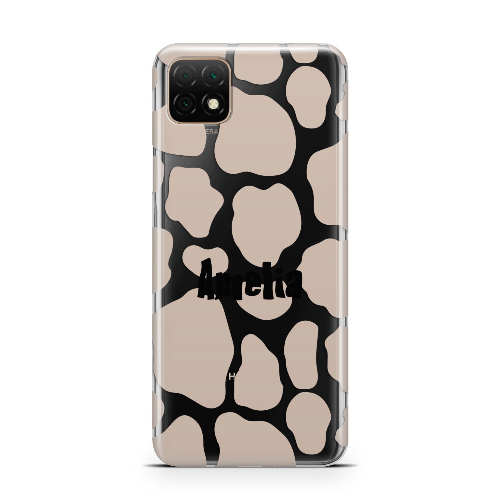 Custom Beige Cow Print Huawei Enjoy 20 Phone Case