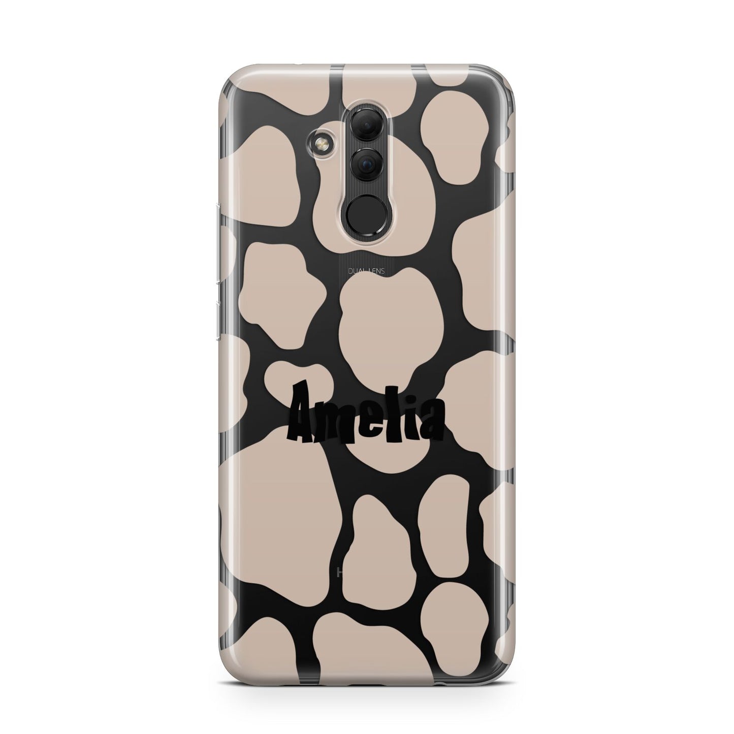 Custom Beige Cow Print Huawei Mate 20 Lite