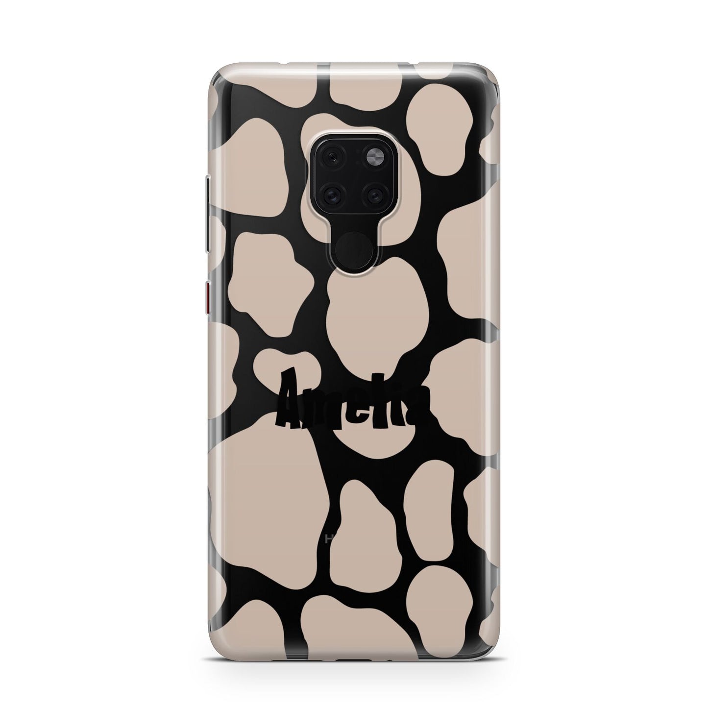 Custom Beige Cow Print Huawei Mate 20 Phone Case