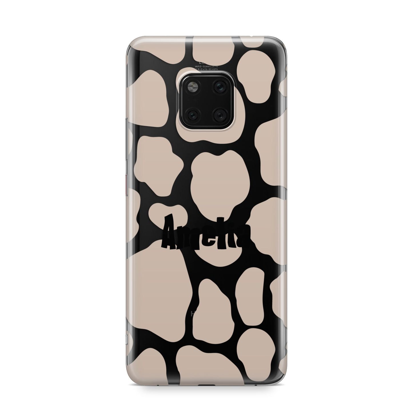 Custom Beige Cow Print Huawei Mate 20 Pro Phone Case