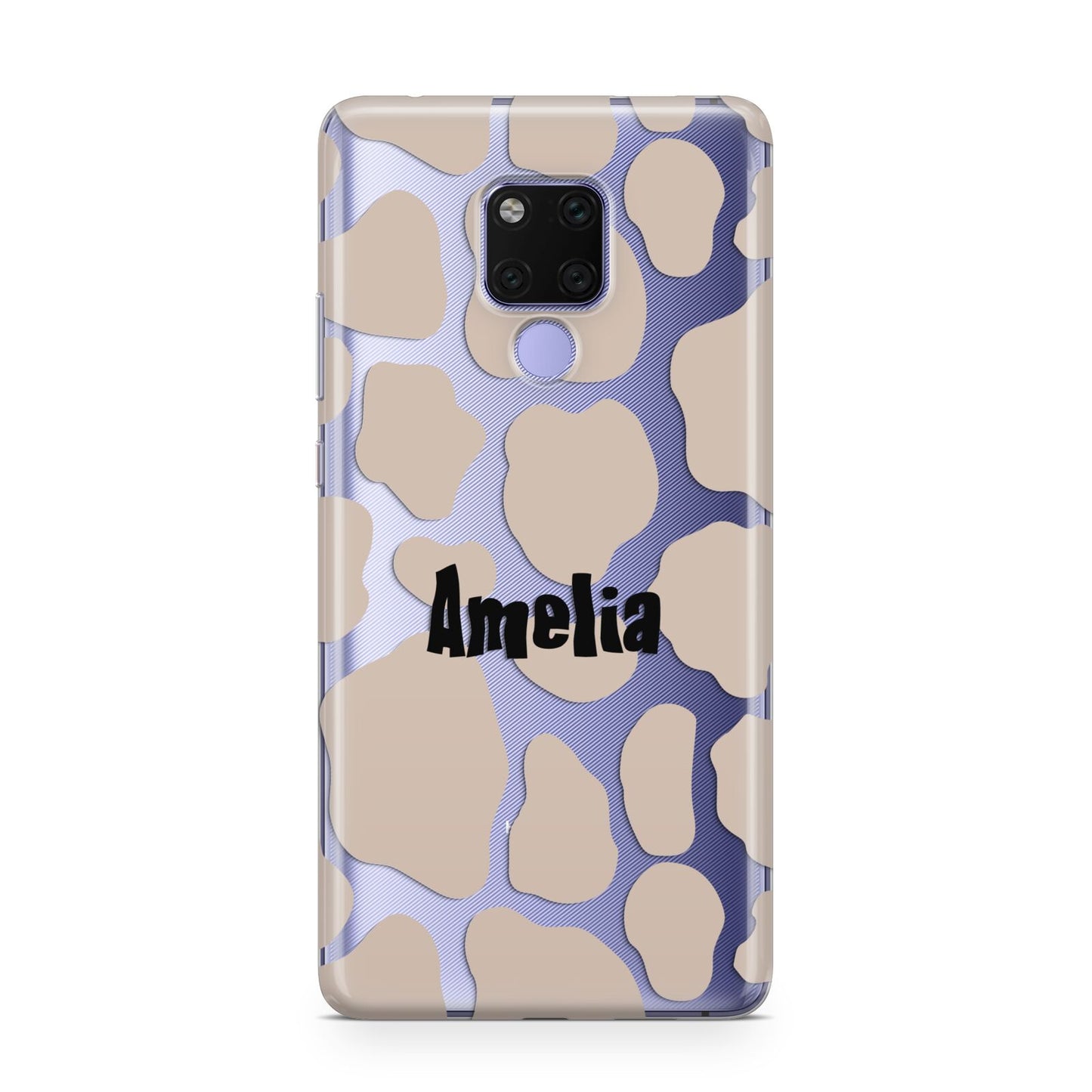 Custom Beige Cow Print Huawei Mate 20X Phone Case