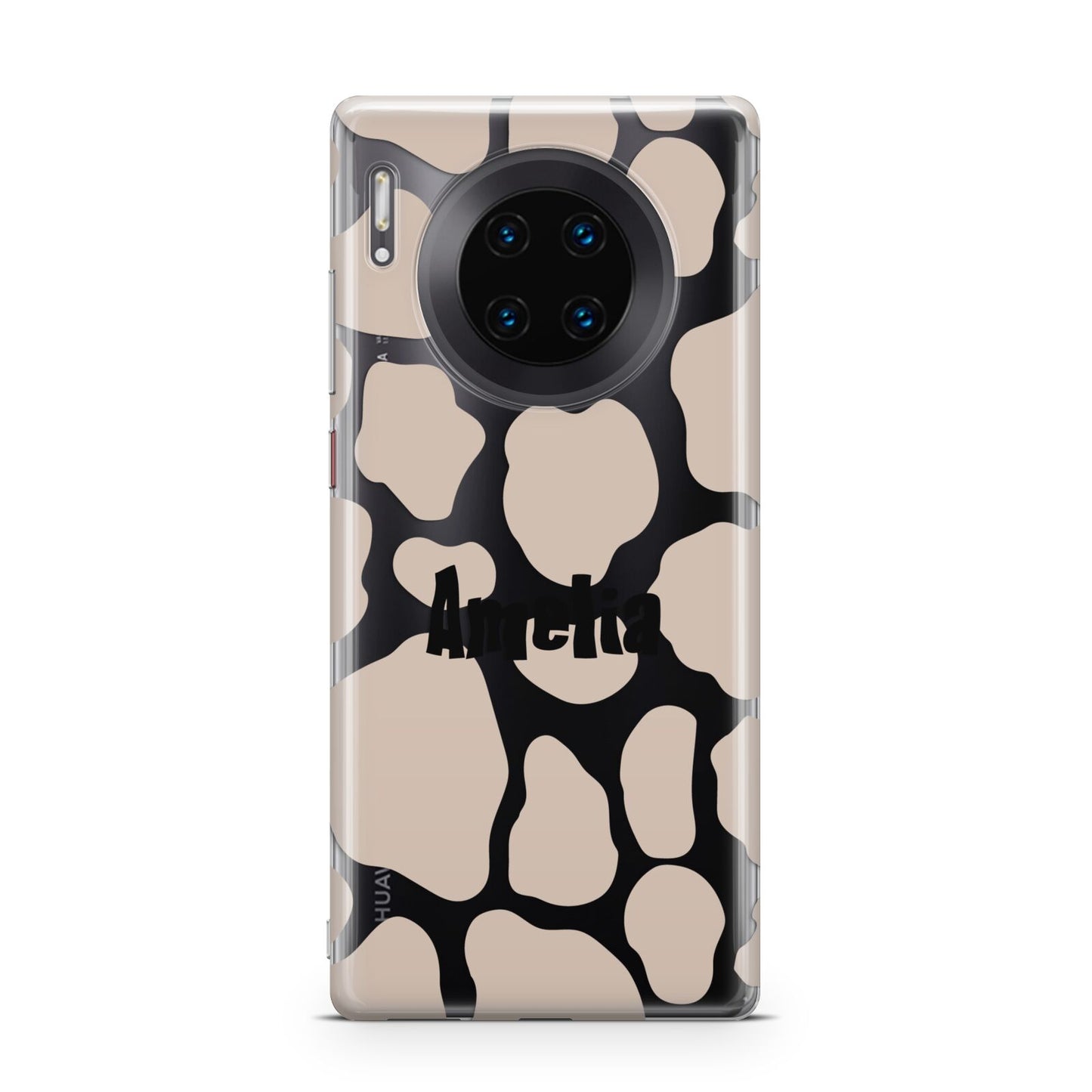 Custom Beige Cow Print Huawei Mate 30 Pro Phone Case