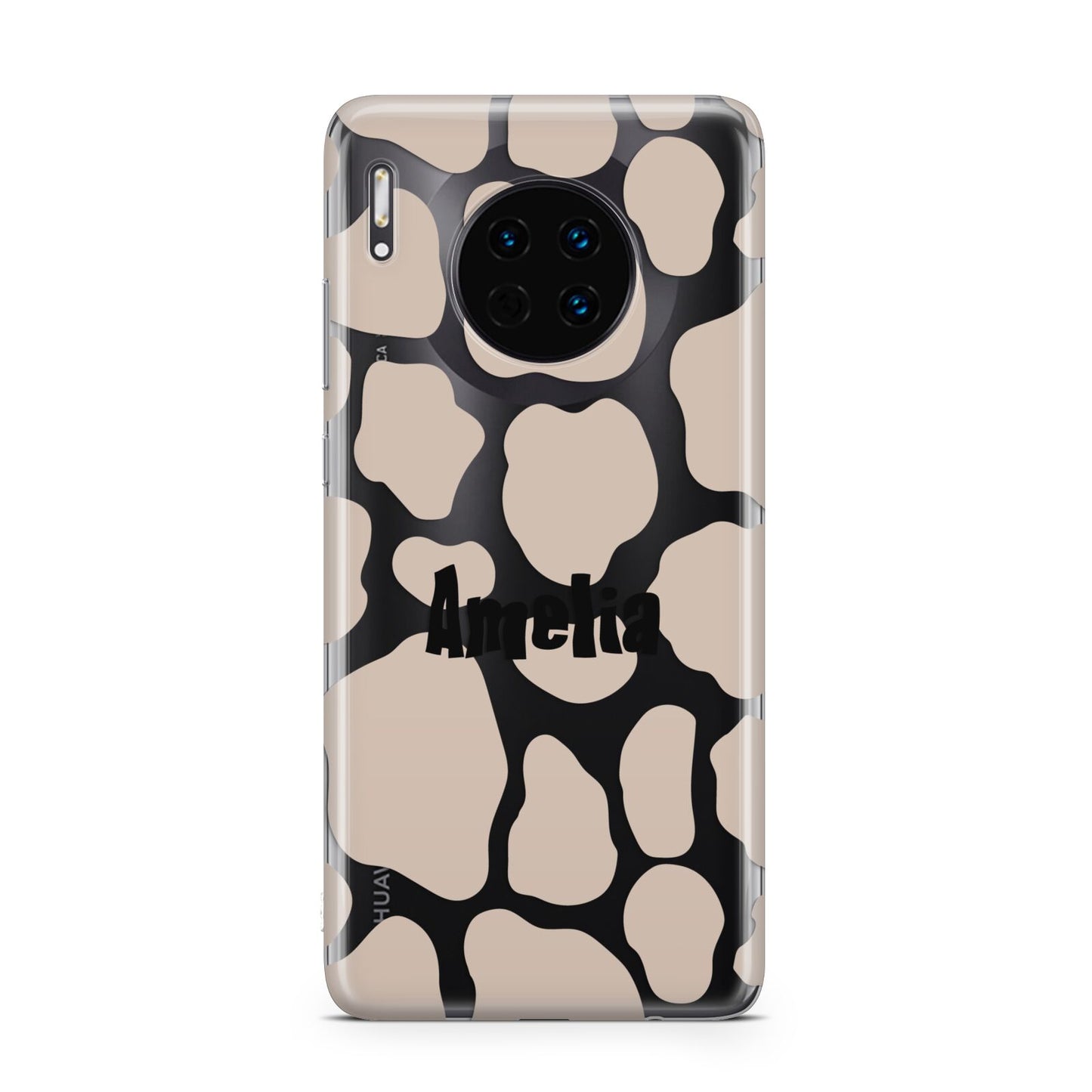 Custom Beige Cow Print Huawei Mate 30