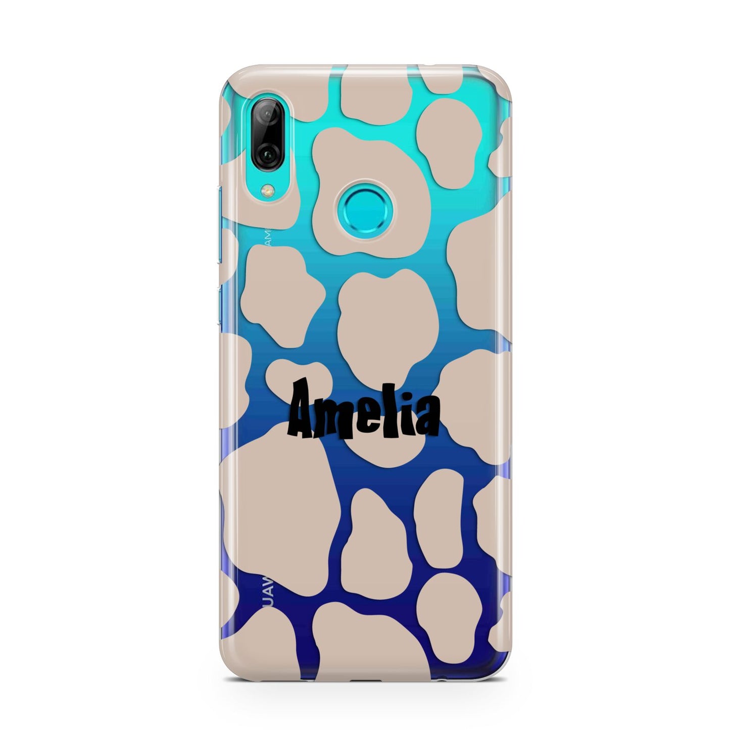 Custom Beige Cow Print Huawei P Smart 2019 Case