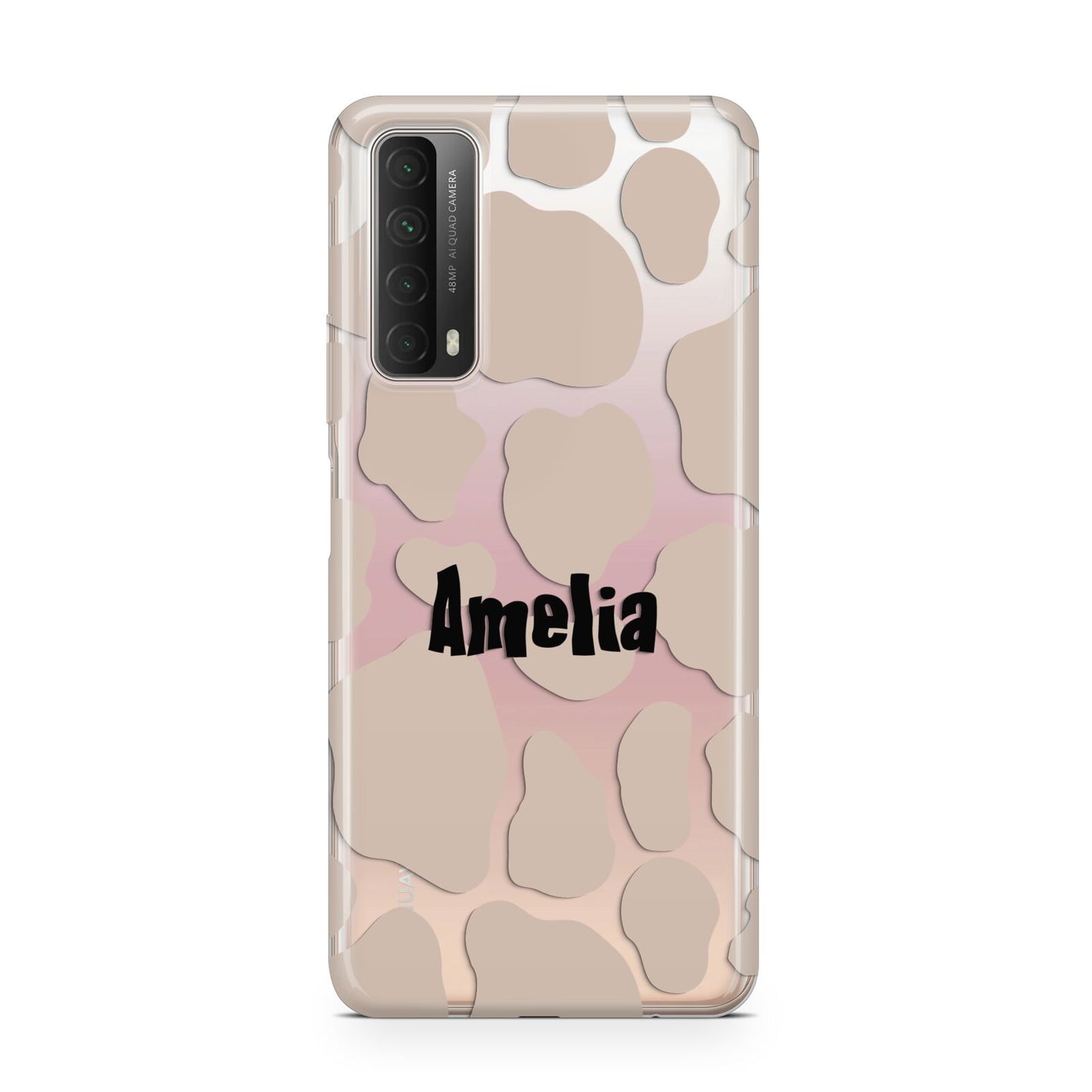 Custom Beige Cow Print Huawei P Smart 2021