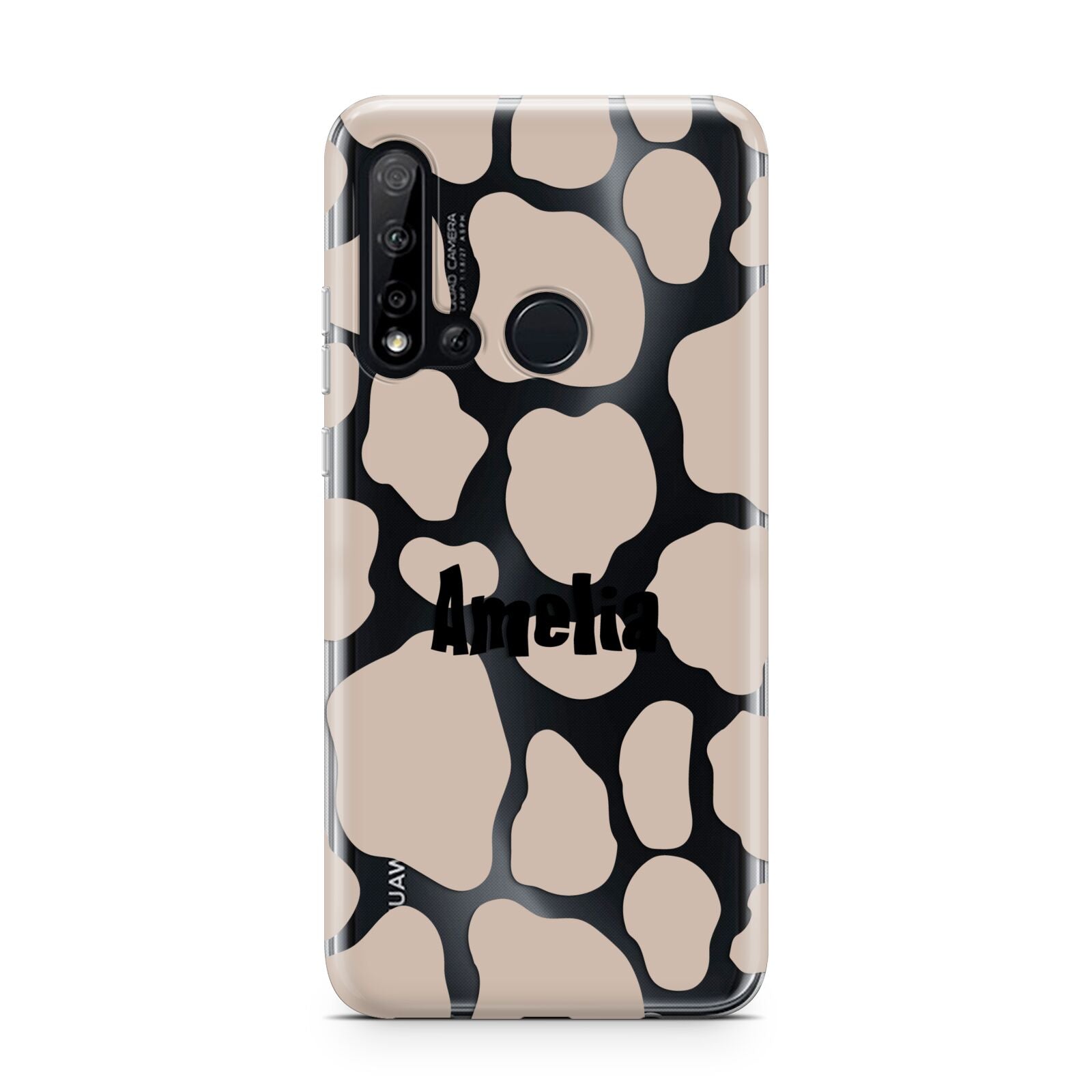 Custom Beige Cow Print Huawei P20 Lite 5G Phone Case