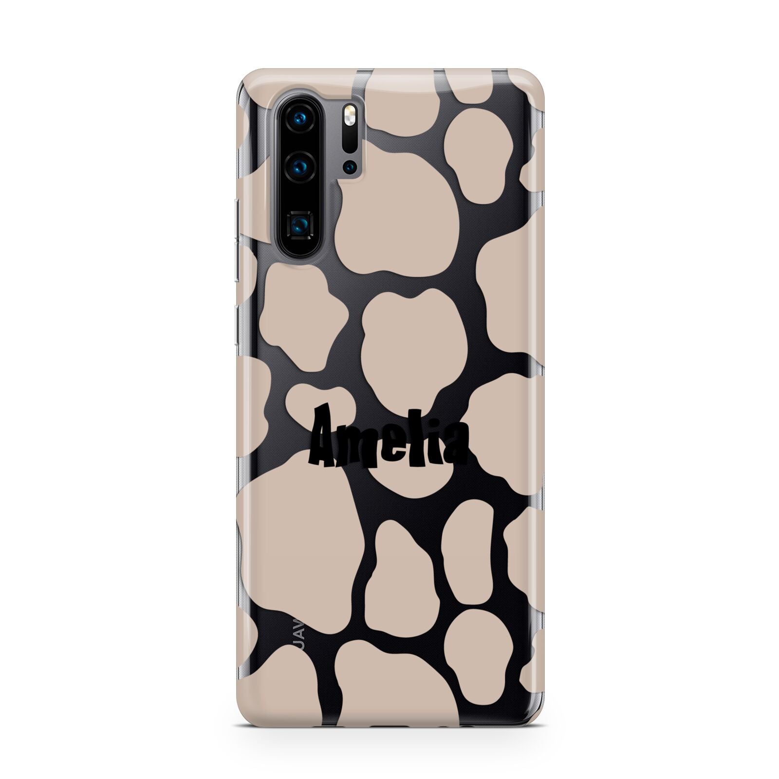 Custom Beige Cow Print Huawei P30 Pro Phone Case