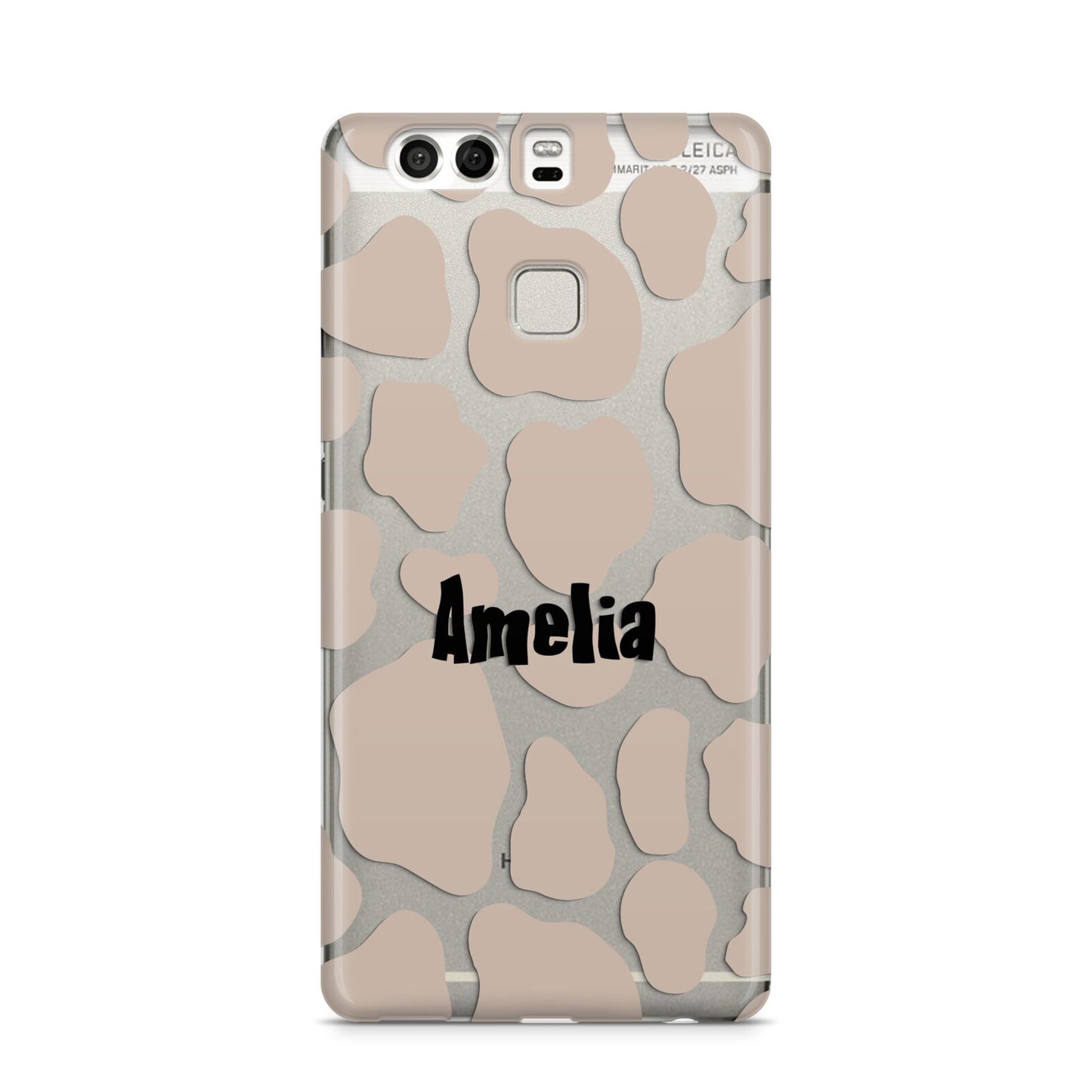 Custom Beige Cow Print Huawei P9 Case