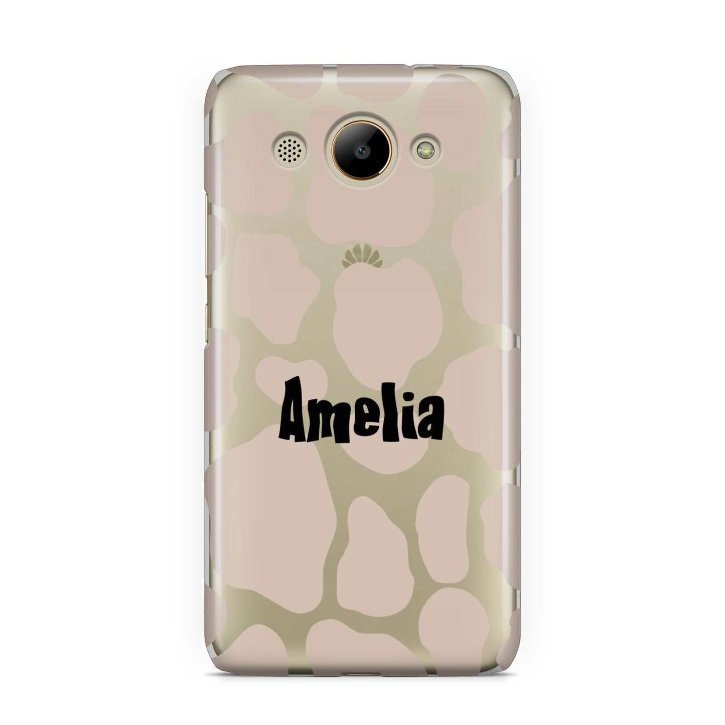 Custom Beige Cow Print Huawei Y3 2017