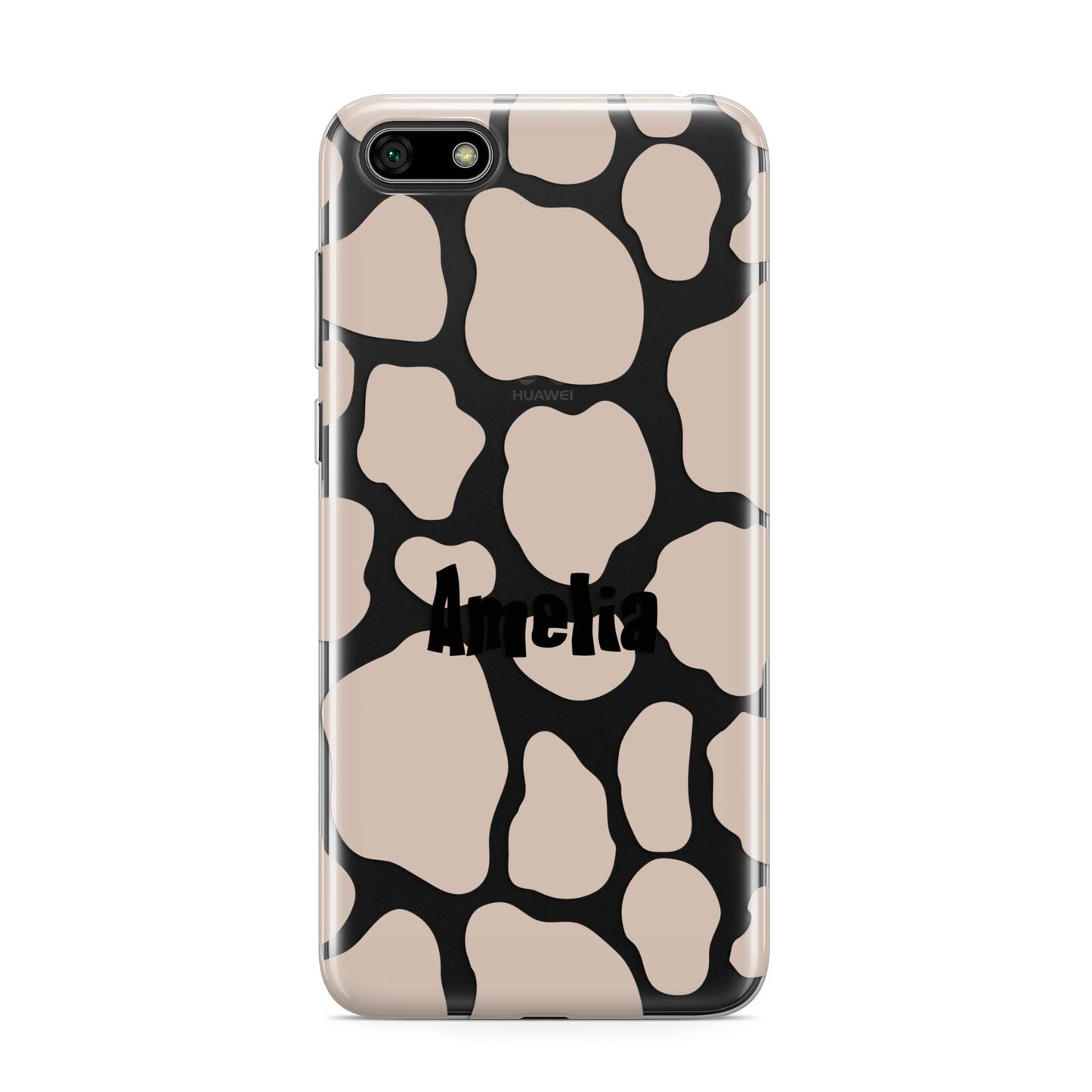 Custom Beige Cow Print Huawei Y5 Prime 2018 Phone Case