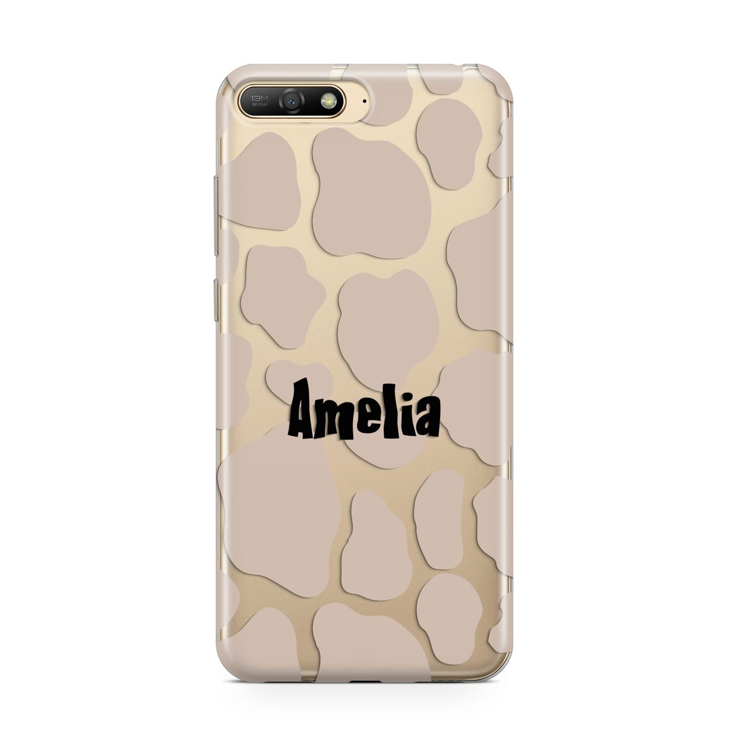 Custom Beige Cow Print Huawei Y6 2018