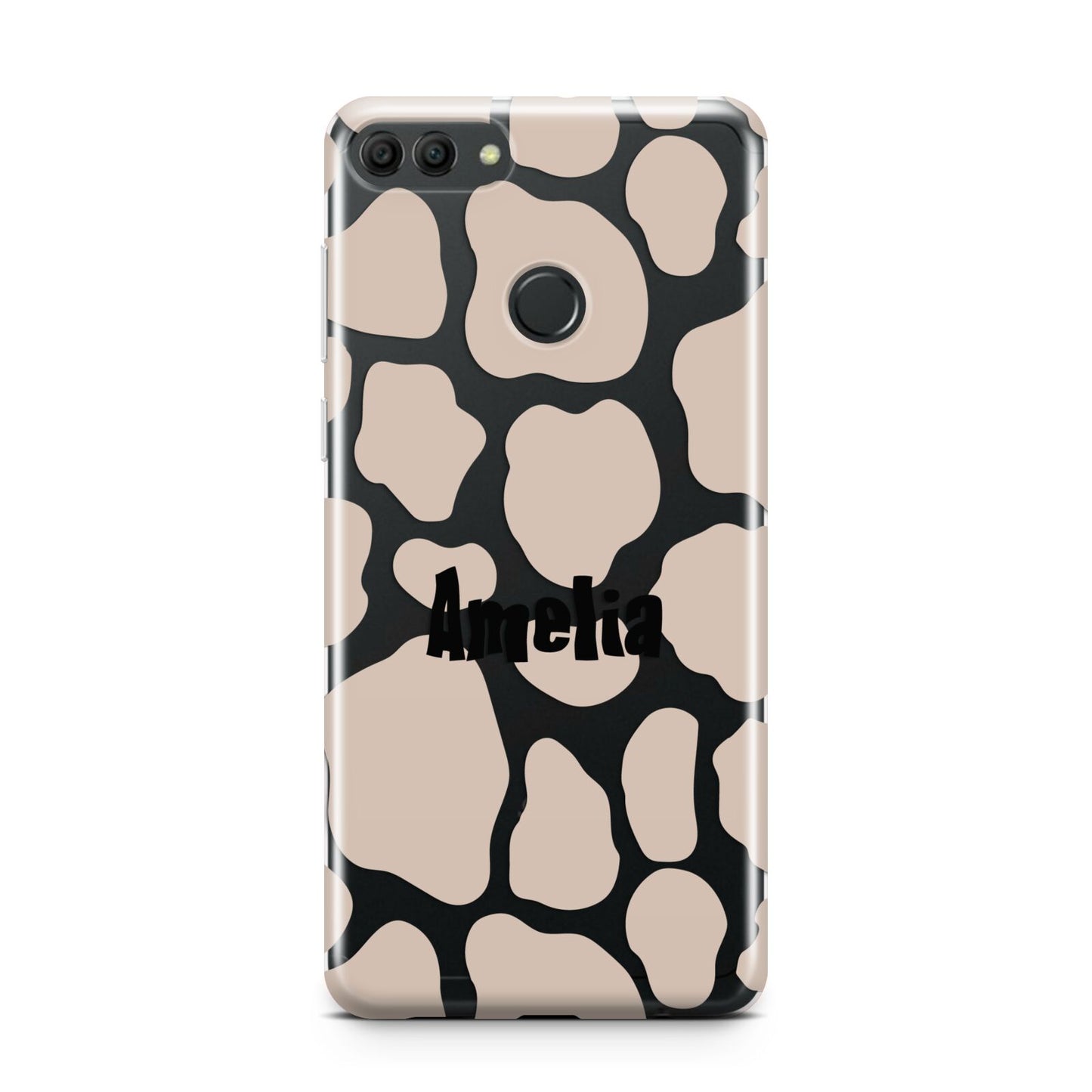 Custom Beige Cow Print Huawei Y9 2018