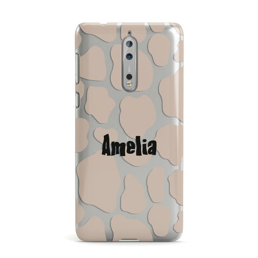 Custom Beige Cow Print Nokia Case