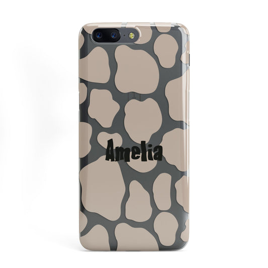 Custom Beige Cow Print OnePlus Case