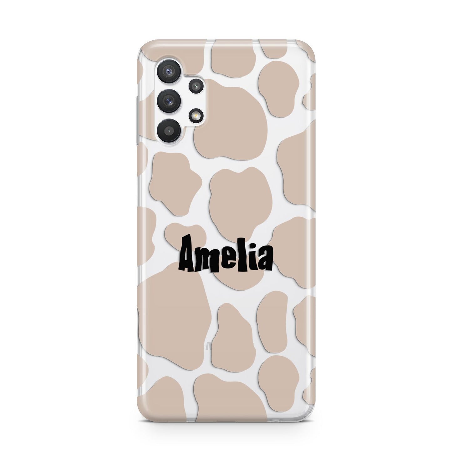 Custom Beige Cow Print Samsung A32 5G Case