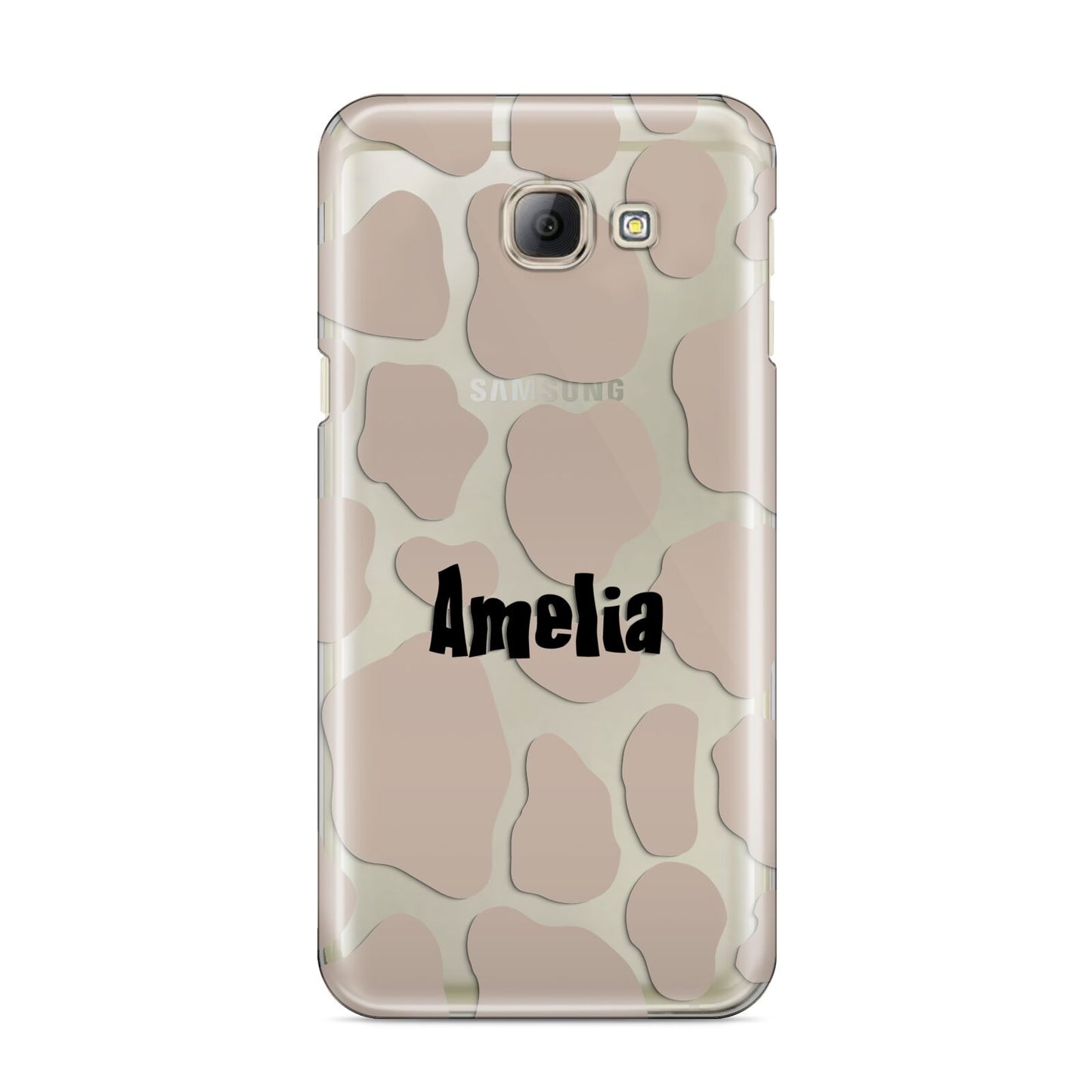 Custom Beige Cow Print Samsung Galaxy A8 2016 Case