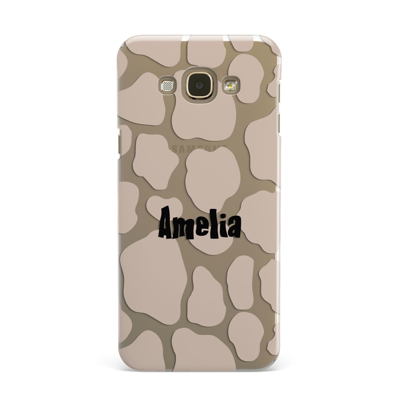 Custom Beige Cow Print Samsung Galaxy A8 Case