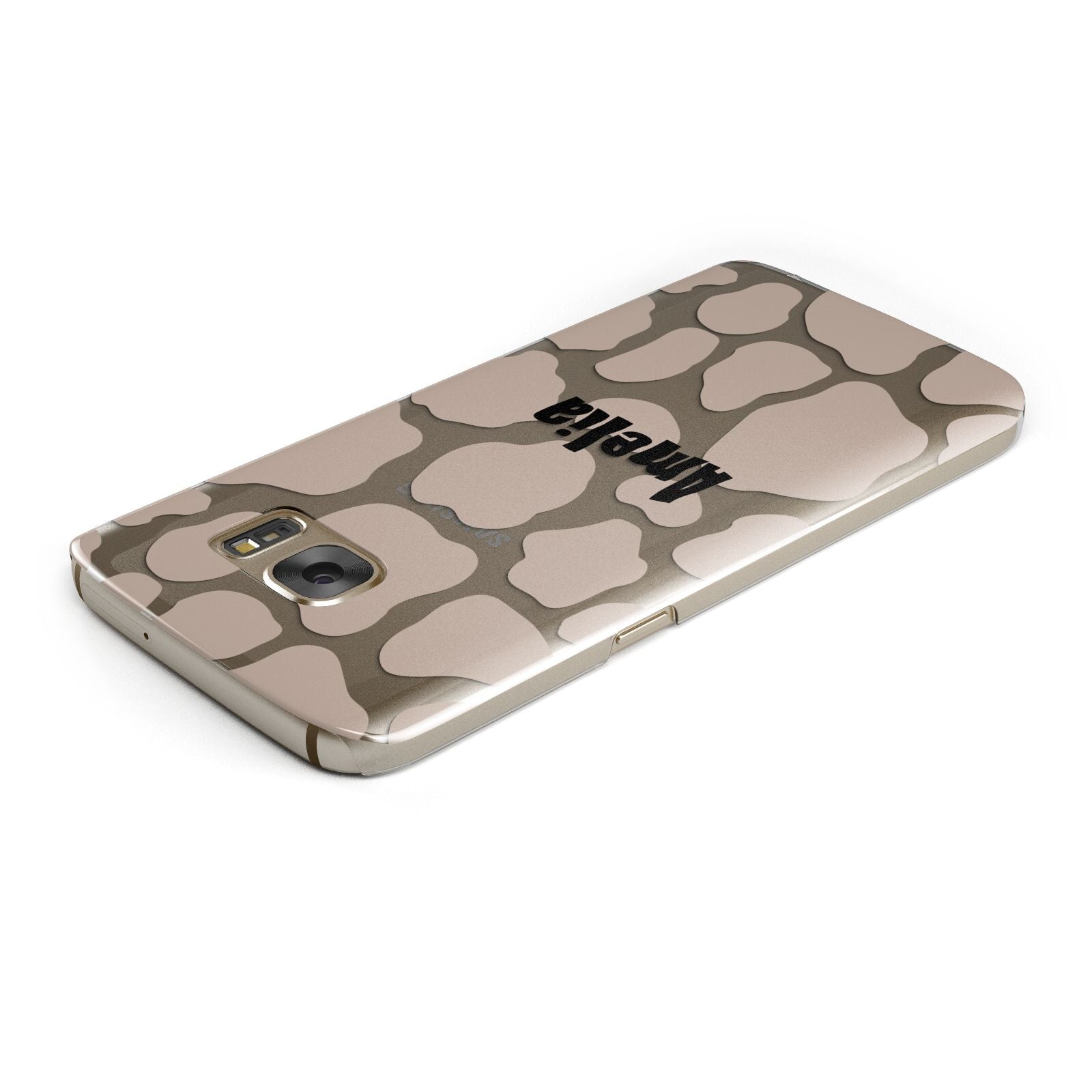 Custom Beige Cow Print Samsung Galaxy Case Top Cutout