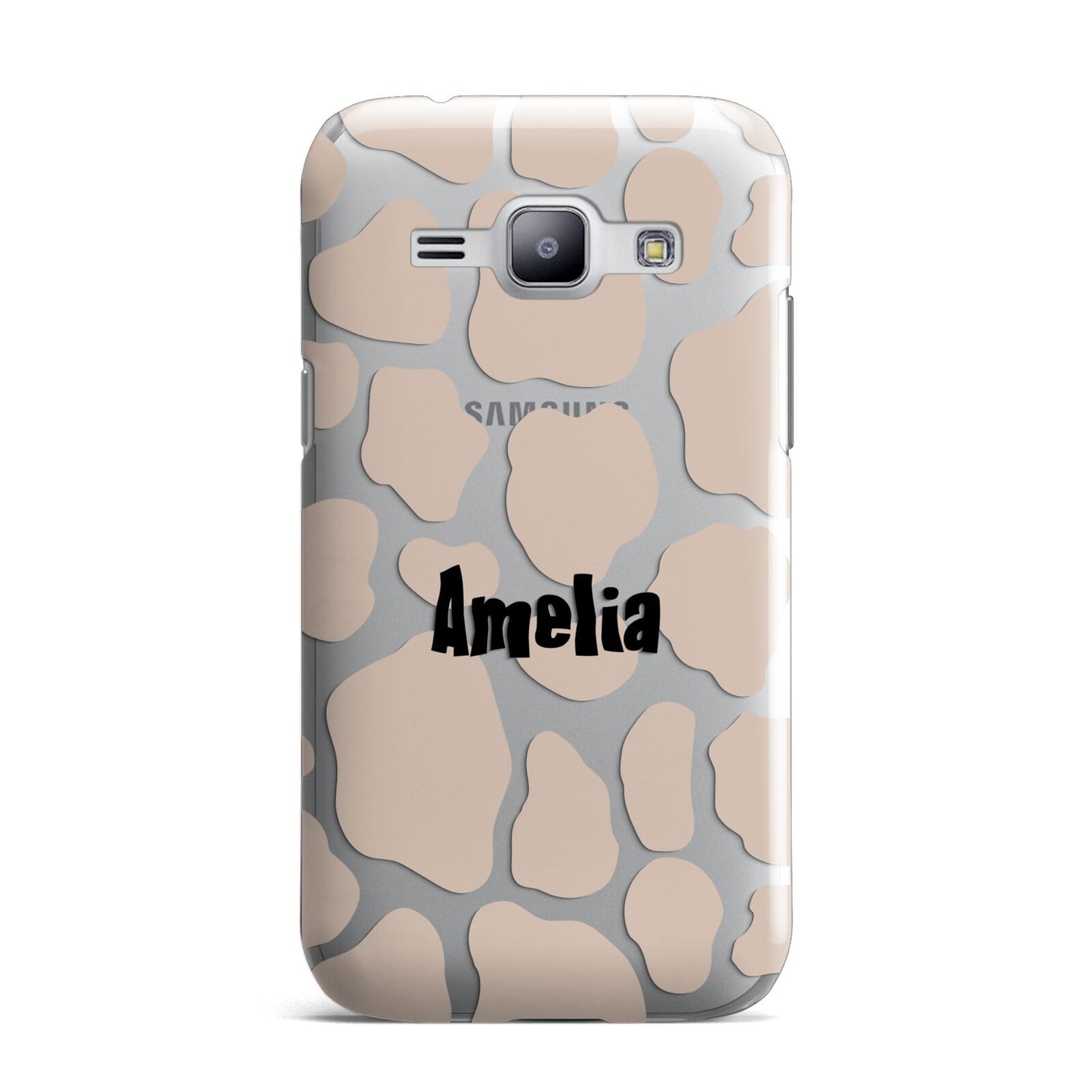 Custom Beige Cow Print Samsung Galaxy J1 2015 Case