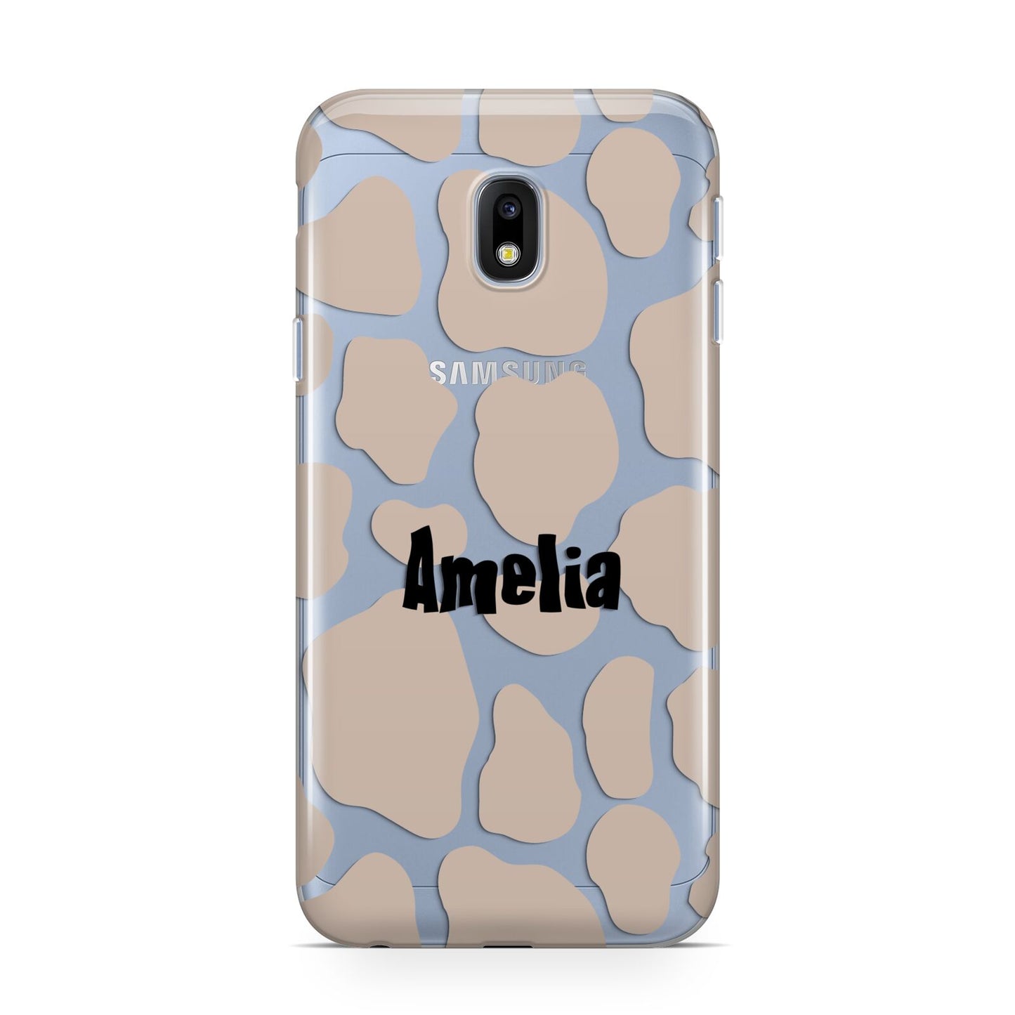 Custom Beige Cow Print Samsung Galaxy J3 2017 Case