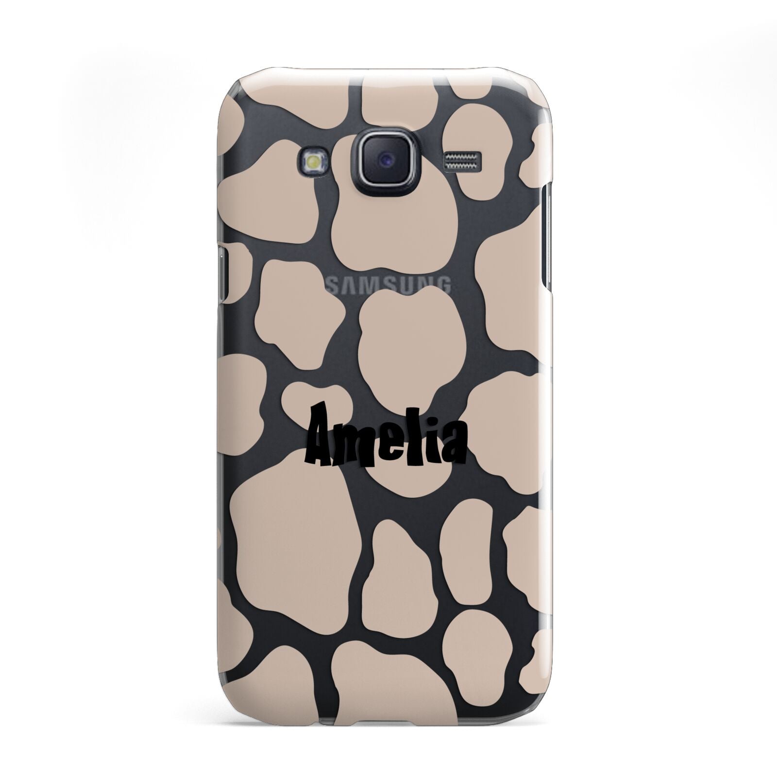 Custom Beige Cow Print Samsung Galaxy J5 Case