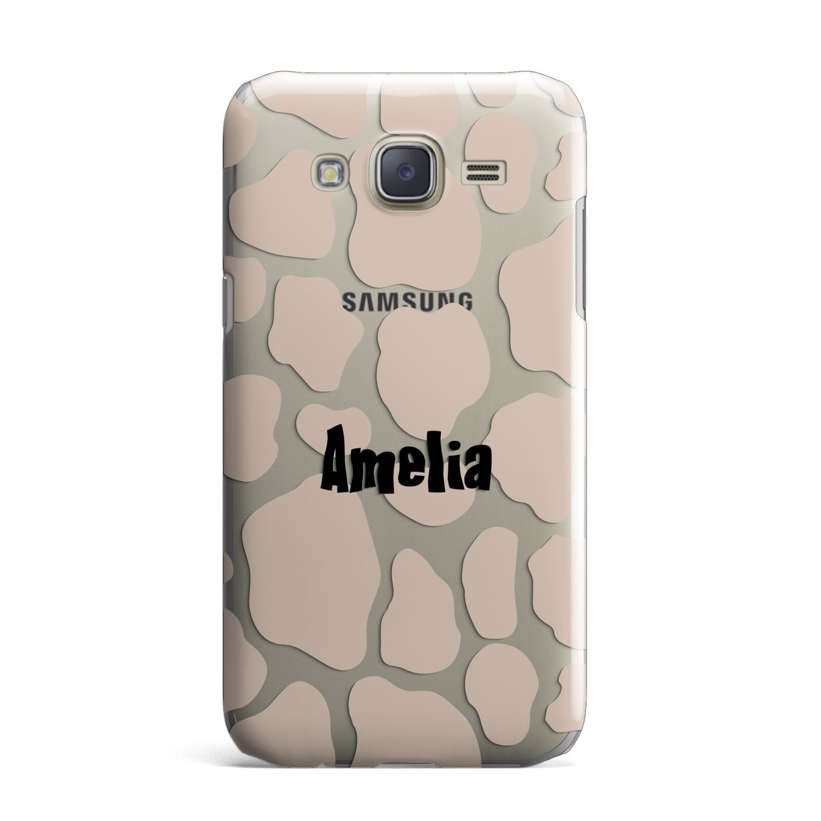 Custom Beige Cow Print Samsung Galaxy J7 Case