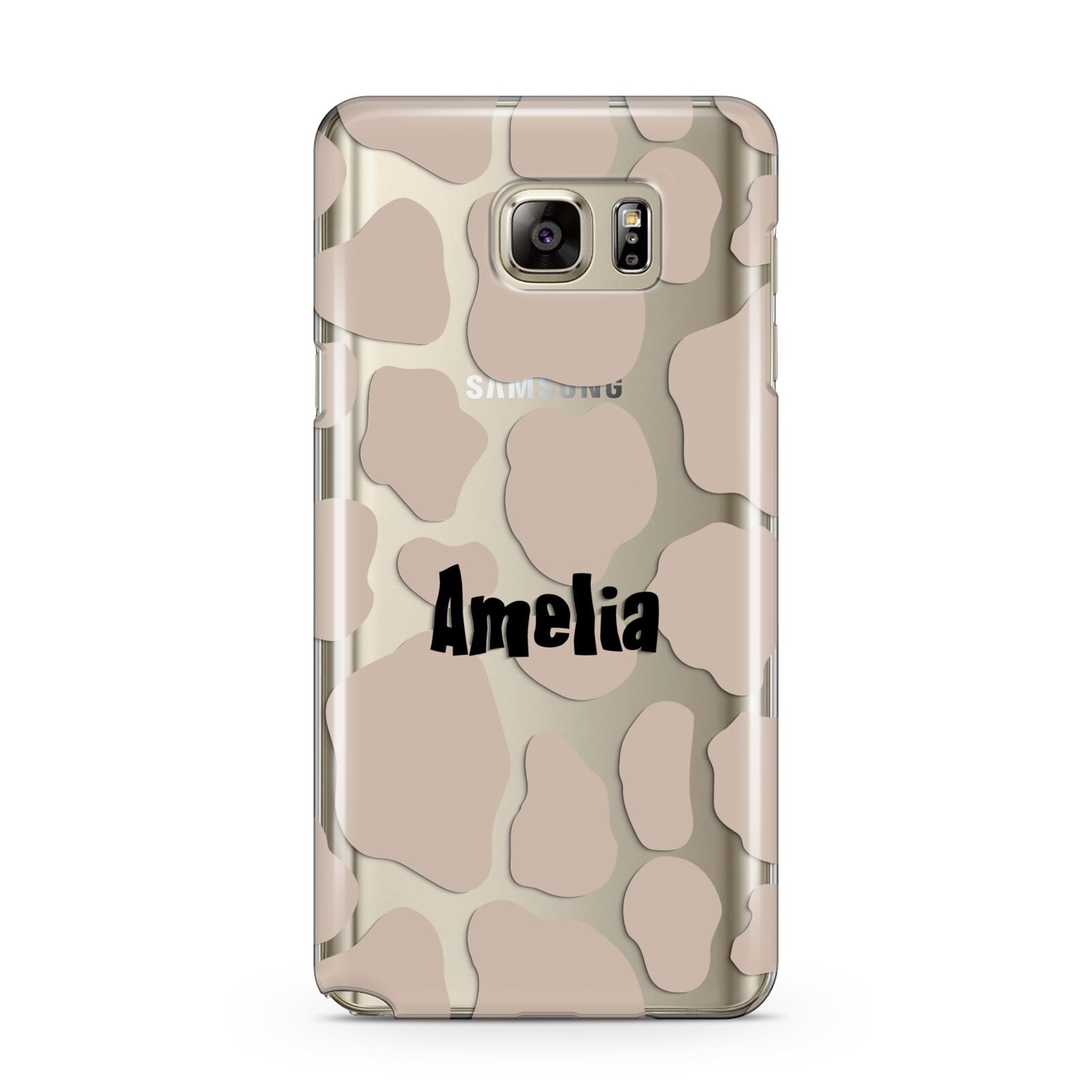 Custom Beige Cow Print Samsung Galaxy Note 5 Case