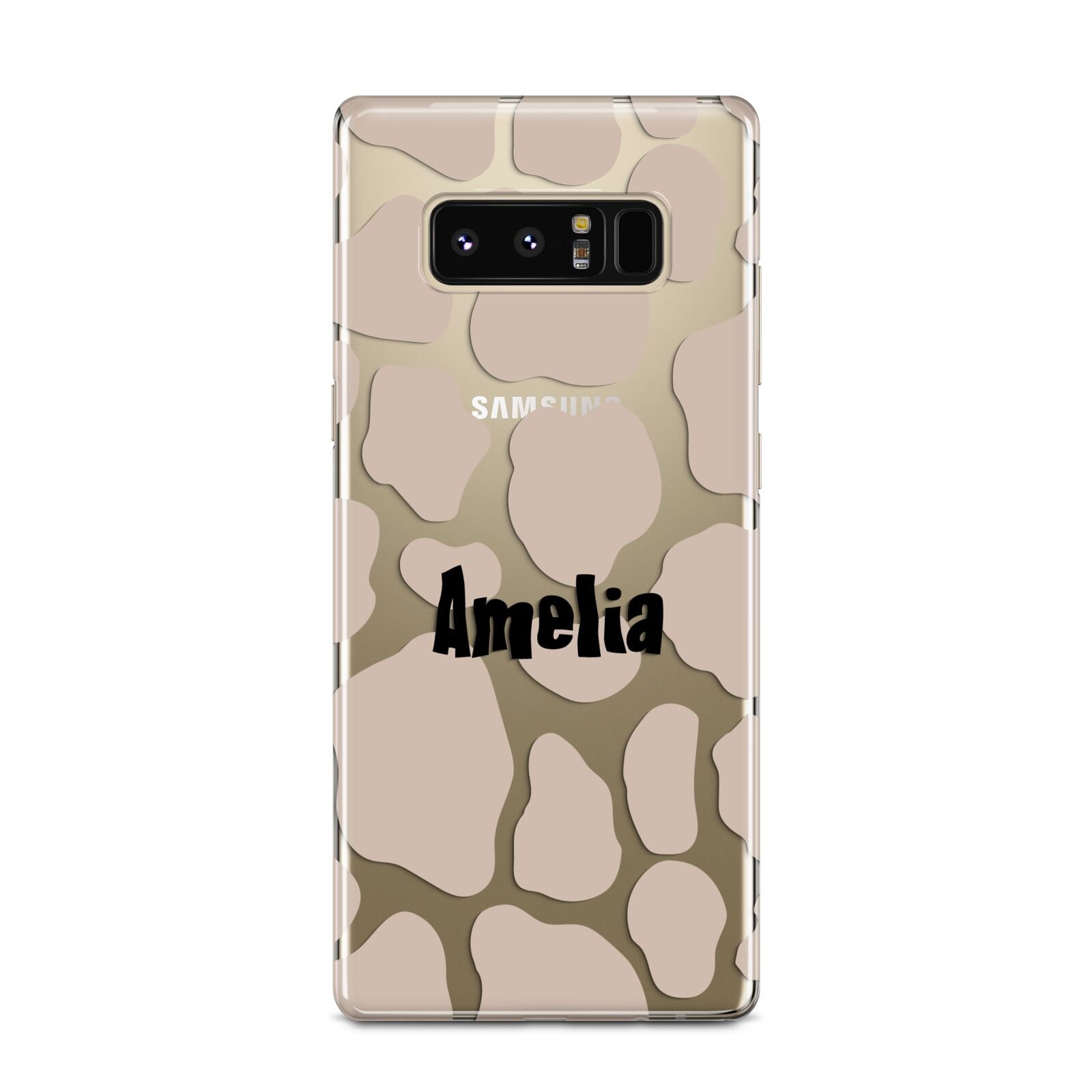 Custom Beige Cow Print Samsung Galaxy Note 8 Case