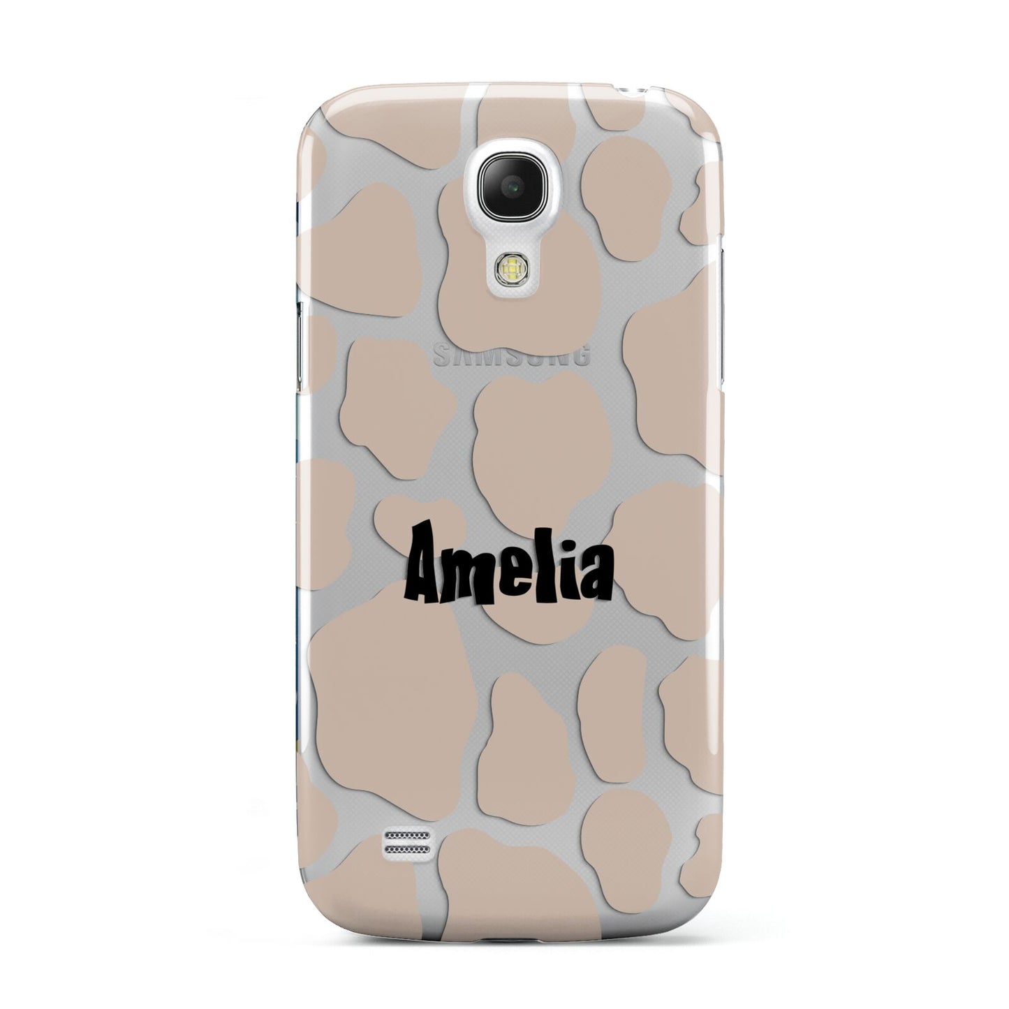 Custom Beige Cow Print Samsung Galaxy S4 Mini Case