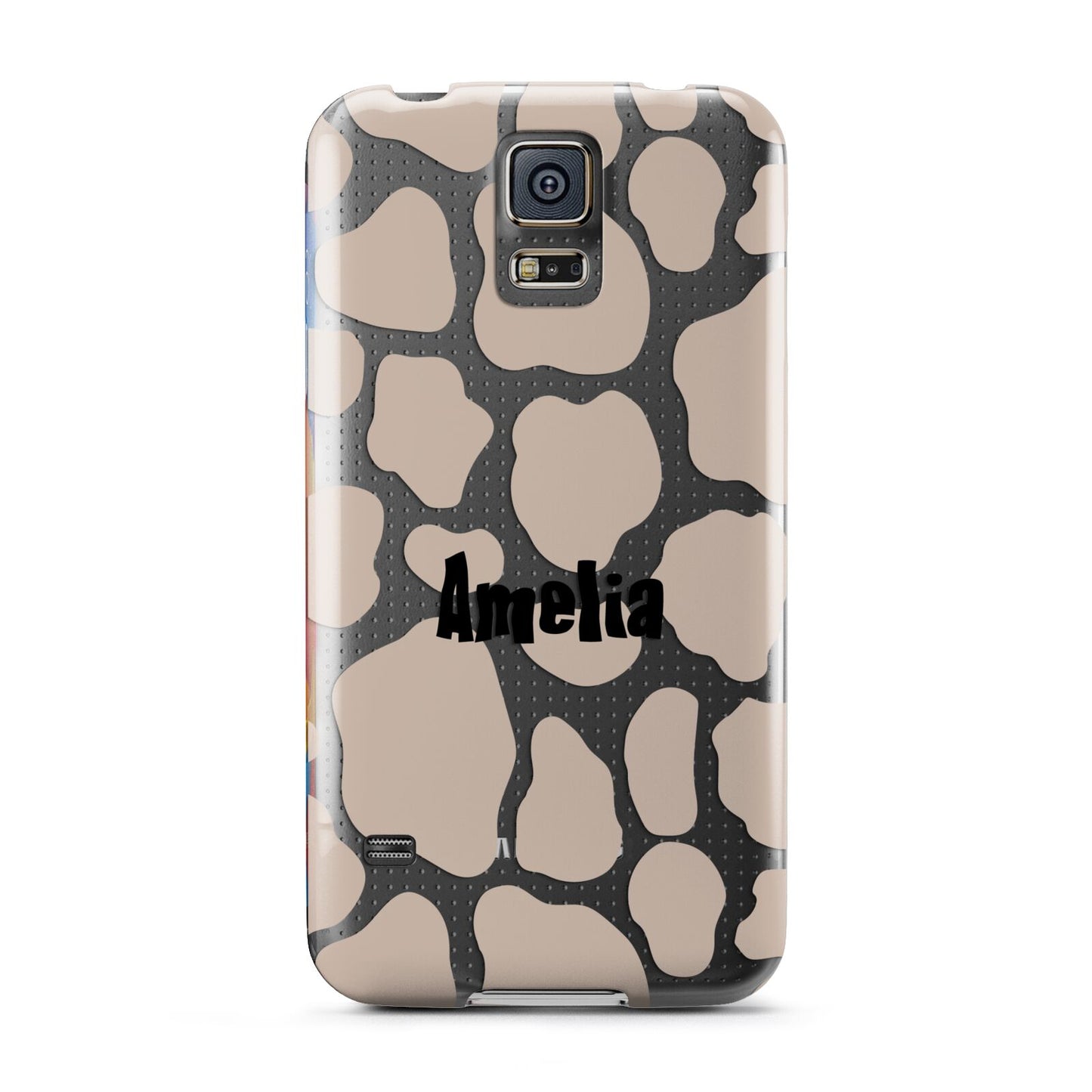 Custom Beige Cow Print Samsung Galaxy S5 Case