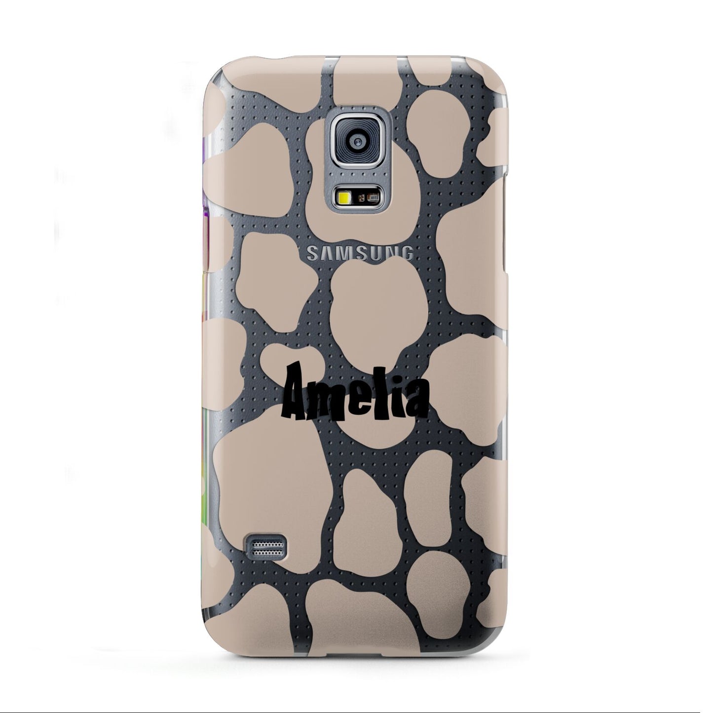 Custom Beige Cow Print Samsung Galaxy S5 Mini Case