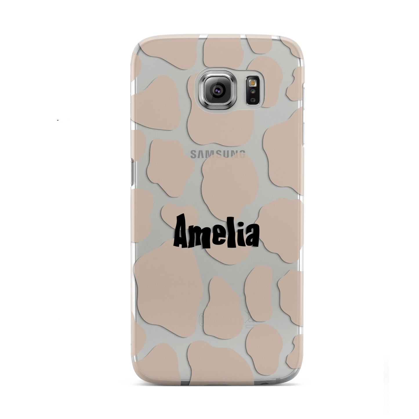 Custom Beige Cow Print Samsung Galaxy S6 Case